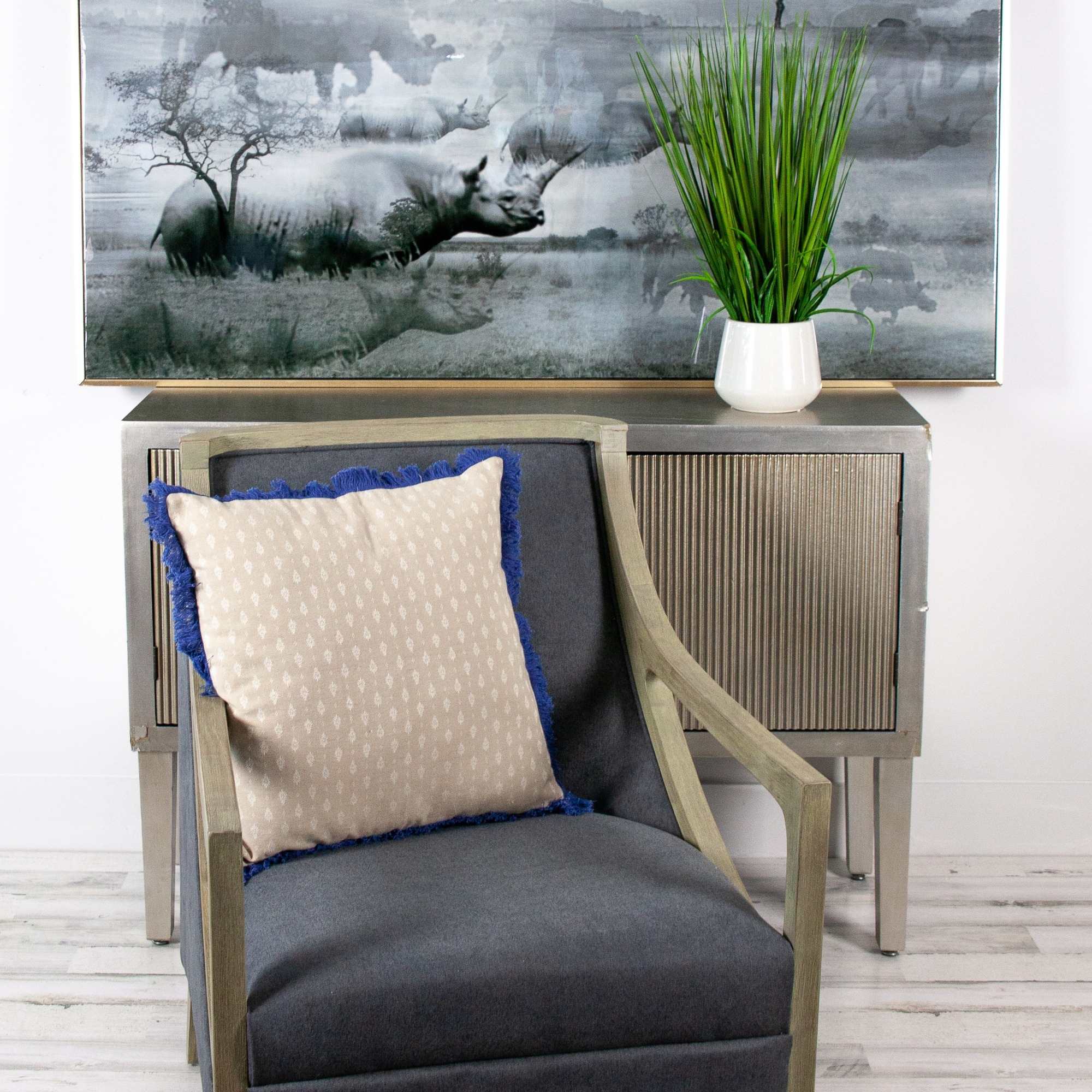 Parkland Collection Grace Transitional Beige/Cream Throw Pillow