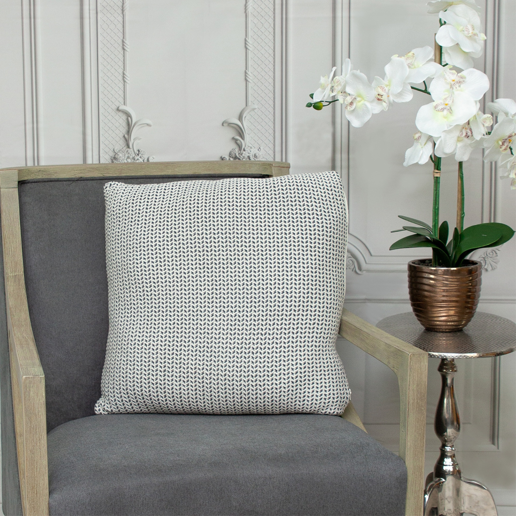Parkland Collection Willow Transitional Beige/Cream Throw Pillow