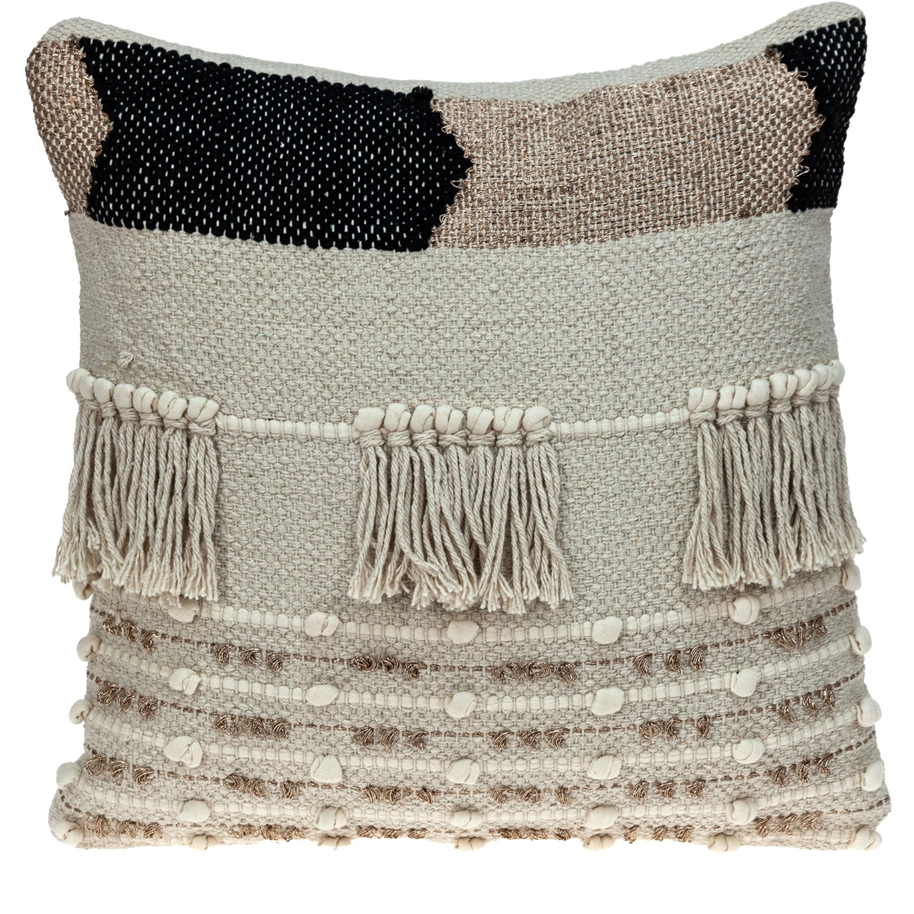 Parkland Collection Taj Transitional Ivory Throw Pillow