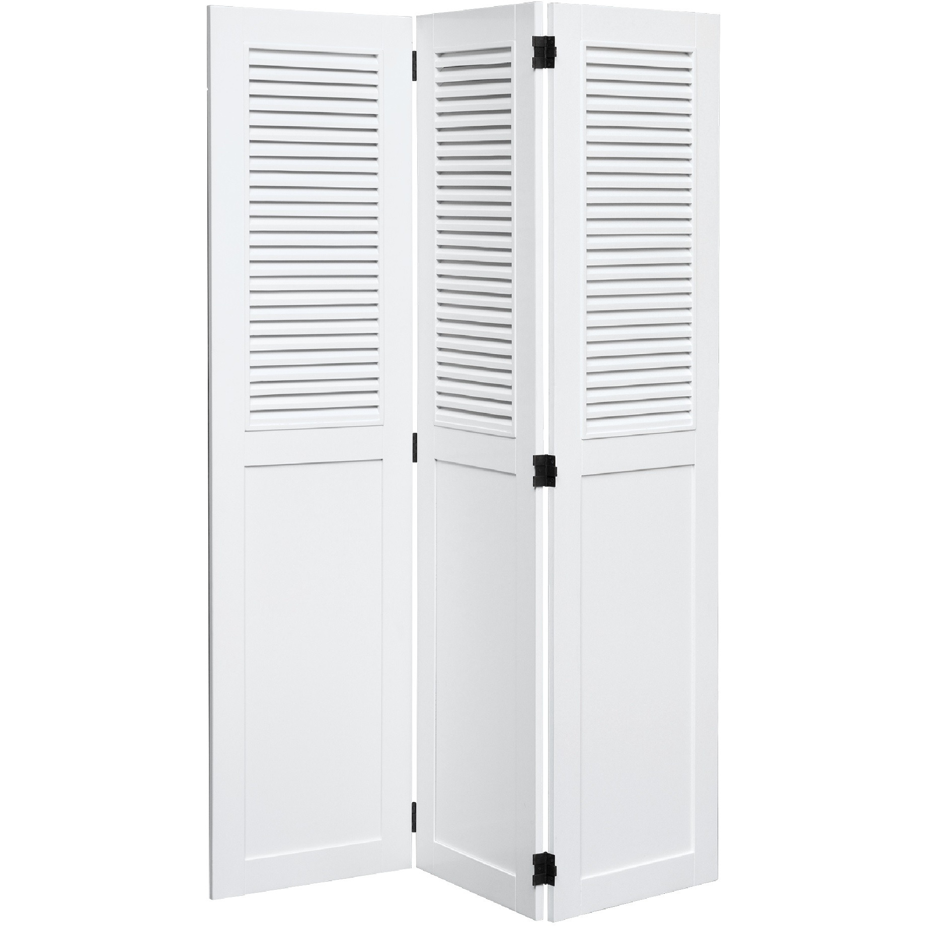 Sunset Trading White Shutter Wood Room Divider