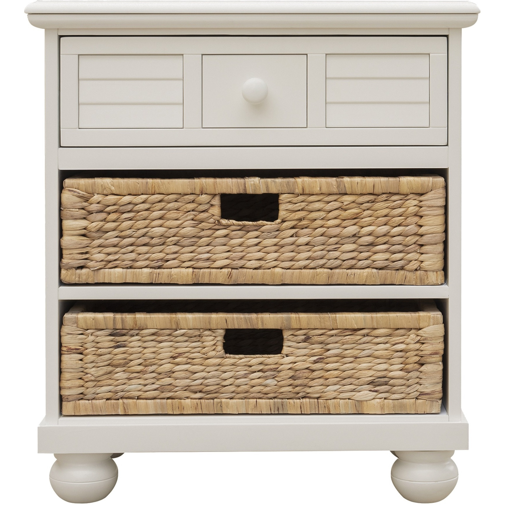 Sunset Trading Ice Cream at the Beach Nightstand |2 Baskets | 1 Drawer | End Table