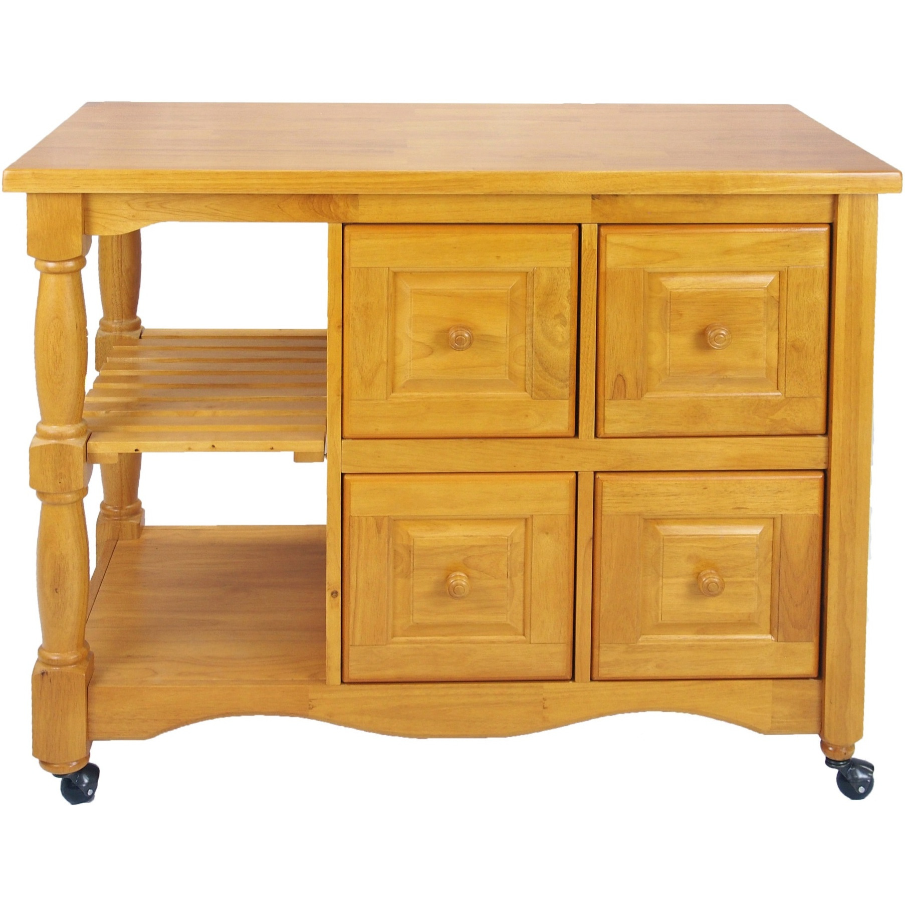 Sunset Trading Regal Kitchen Cart | Light Oak