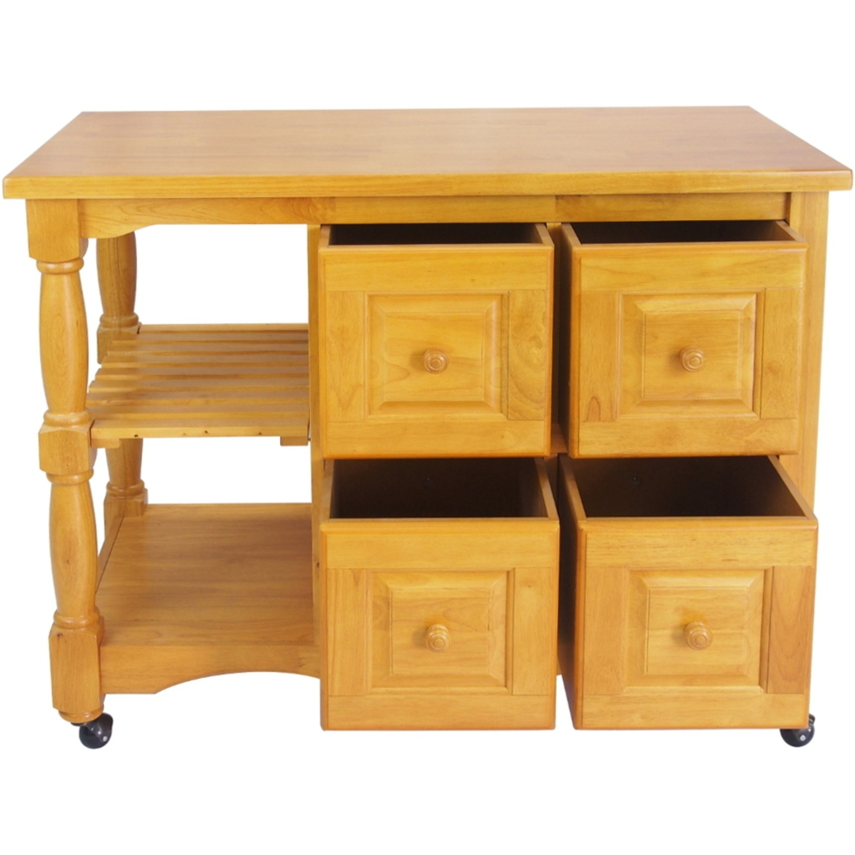 Sunset Trading Regal Kitchen Cart | Light Oak