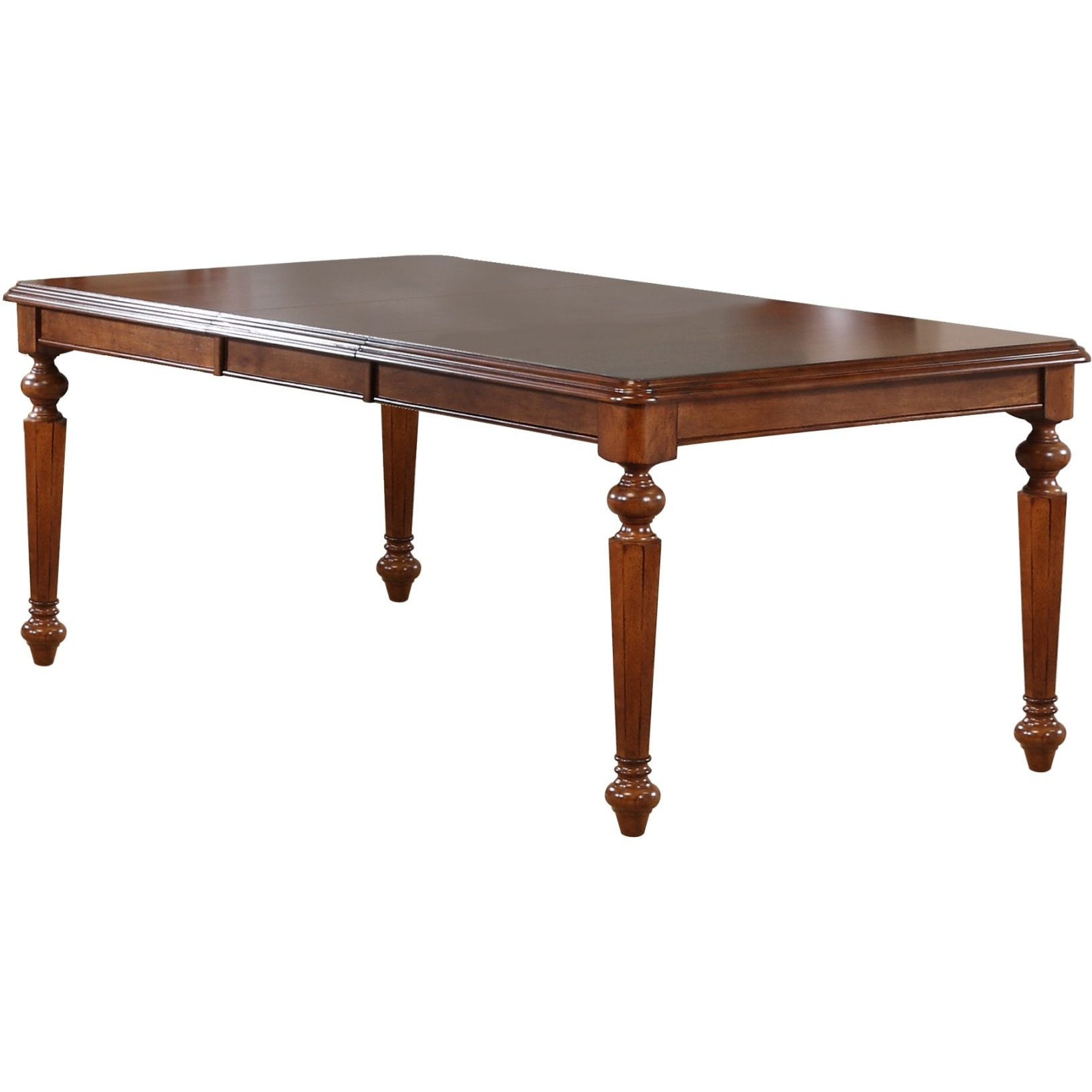 Sunset Trading Andrews 7 Piece 76" Rectangular Extendable Dining Set | Butterfly Leaf Table | Chestnut Brown | Seats 8