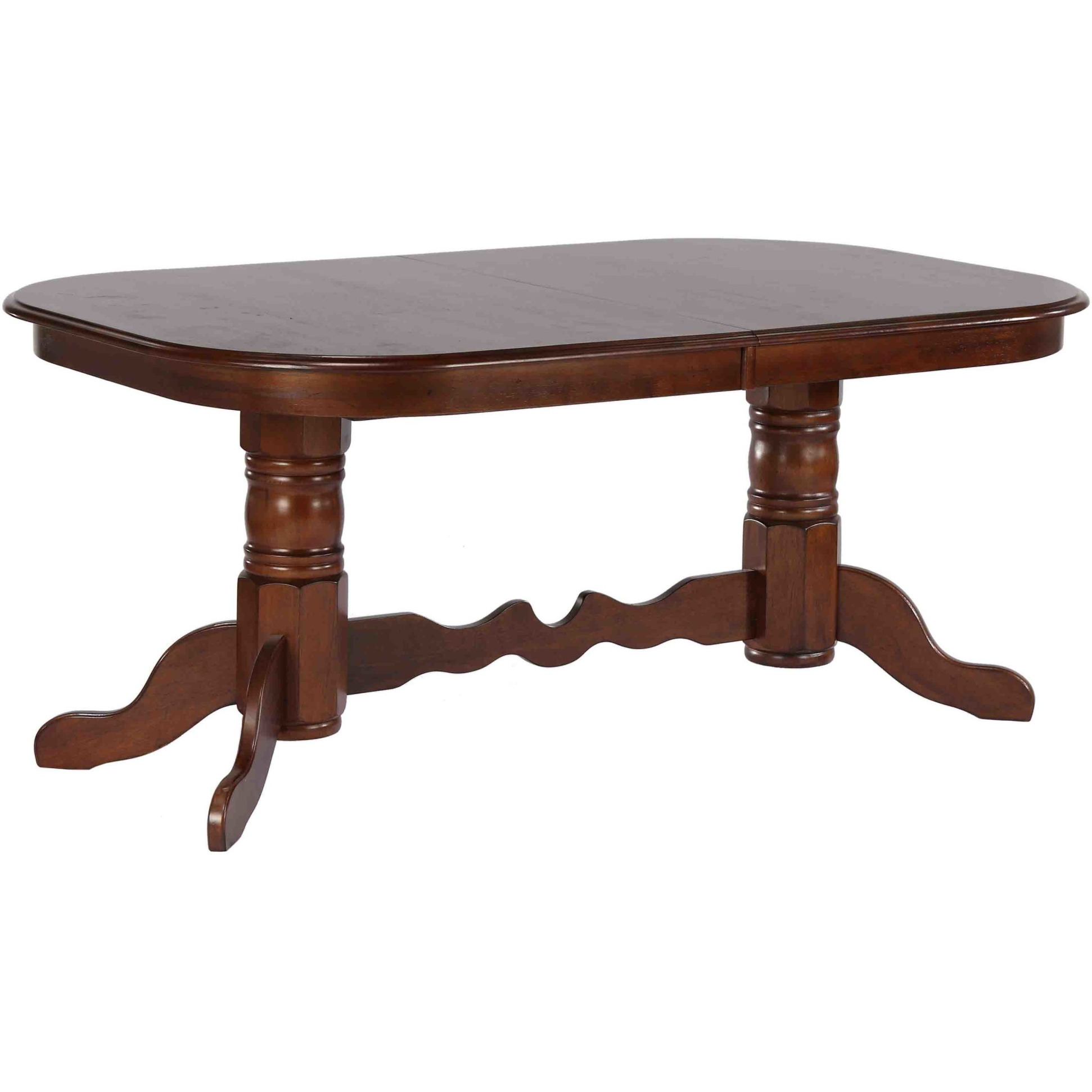 Sunset Trading Andrews 5 Piece 96" Oval Double Pedestal Butterfly Extendable Dining Set | Chestnut Brown Table | Antique Black Windsor Chairs | Seats 10