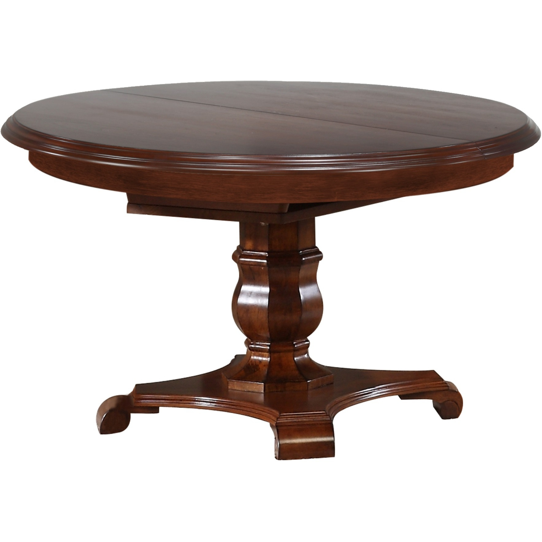 Sunset Trading Andrews 48" Round or 66" Oval Butterfly Leaf Extendable Dining Table | Chestnut Brown | Seats 6