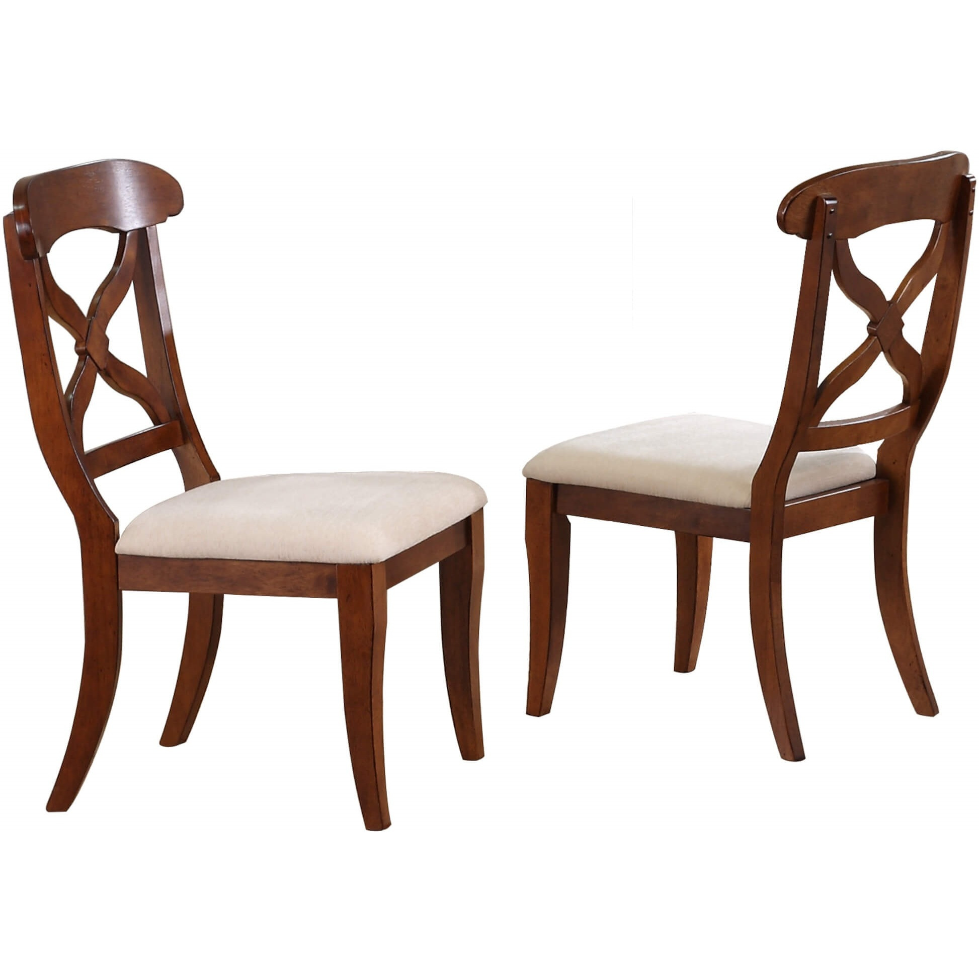 Sunset Trading Andrews Dining Chair | Chestnut Brown | Set of 2