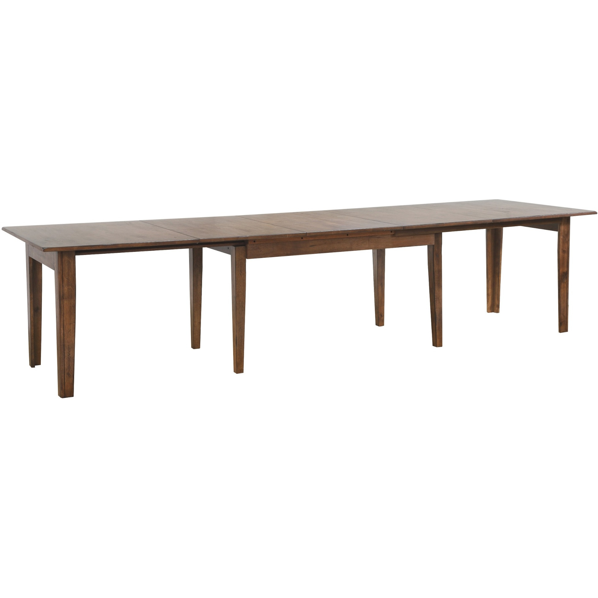 Sunset Trading Simply Brook 134" Rectangular Extendable Dining Table | Amish Brown | Seats 12