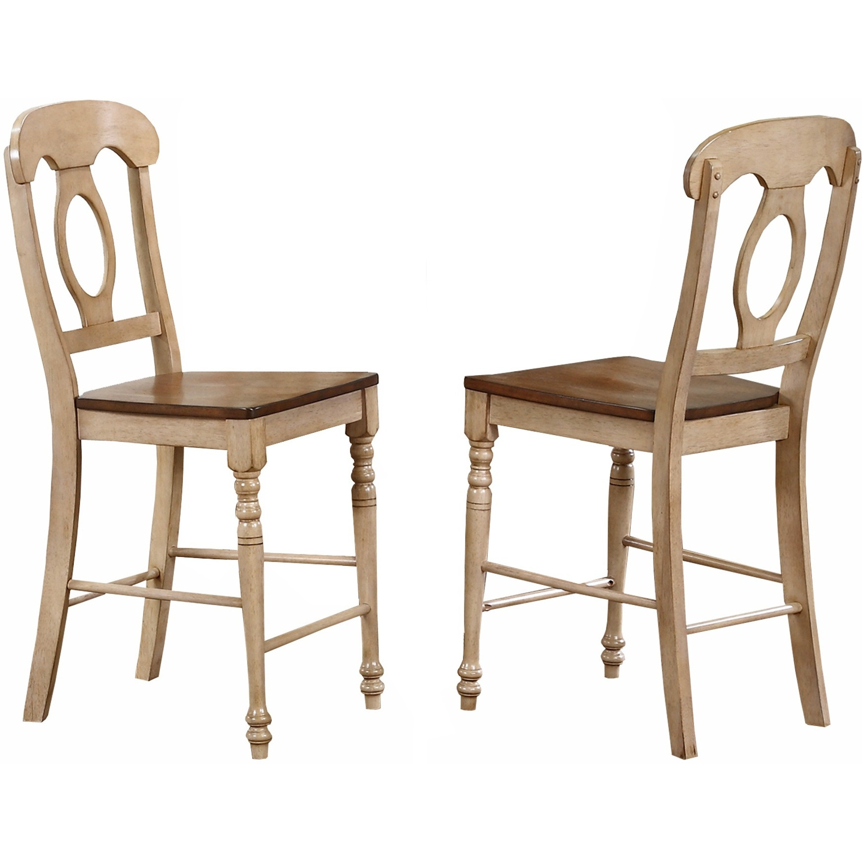Sunset Trading Brook 3 Piece 36" Round Pub Table Set with Napoleon Stools | Counter Height Dining | Seats 4