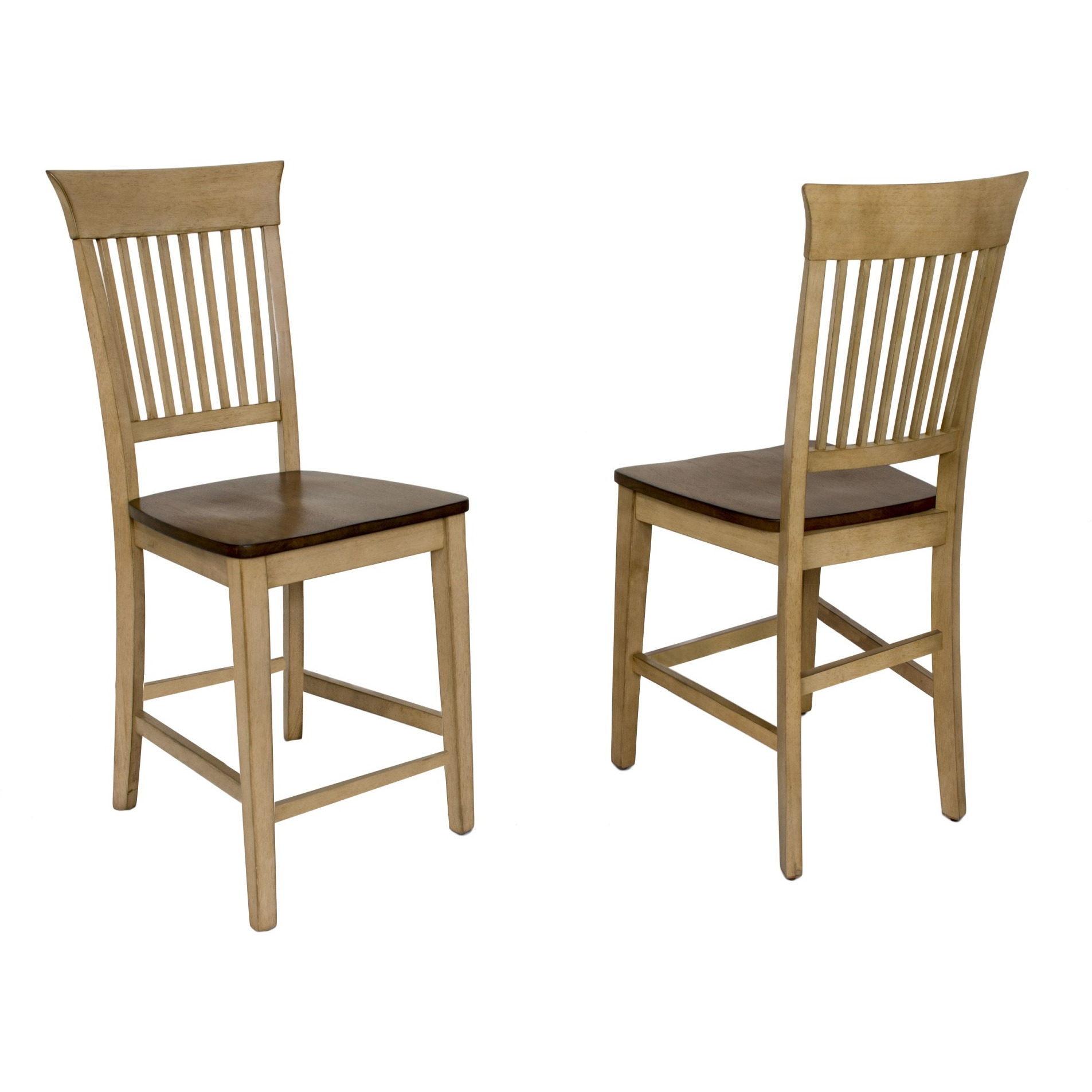 Sunset Trading Brook 3 Piece 36" Round Pub Table Set with Fancy Slat Stools | Counter Height Dining | Seats 4