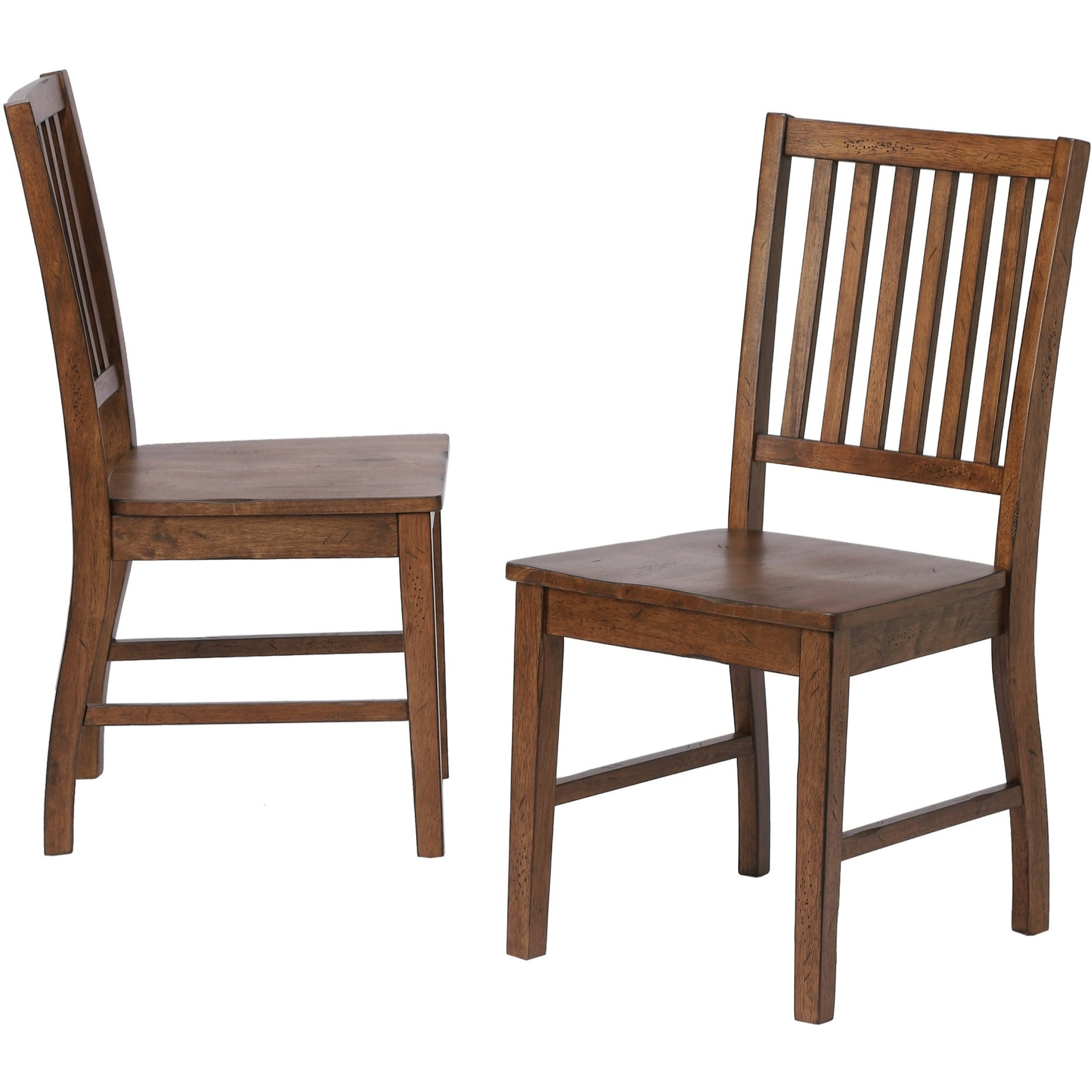 Sunset Trading Simply Brook 7 Piece 60" Rectangular Table Dining Set| 6 Chairs | Amish Brown | Seats 7