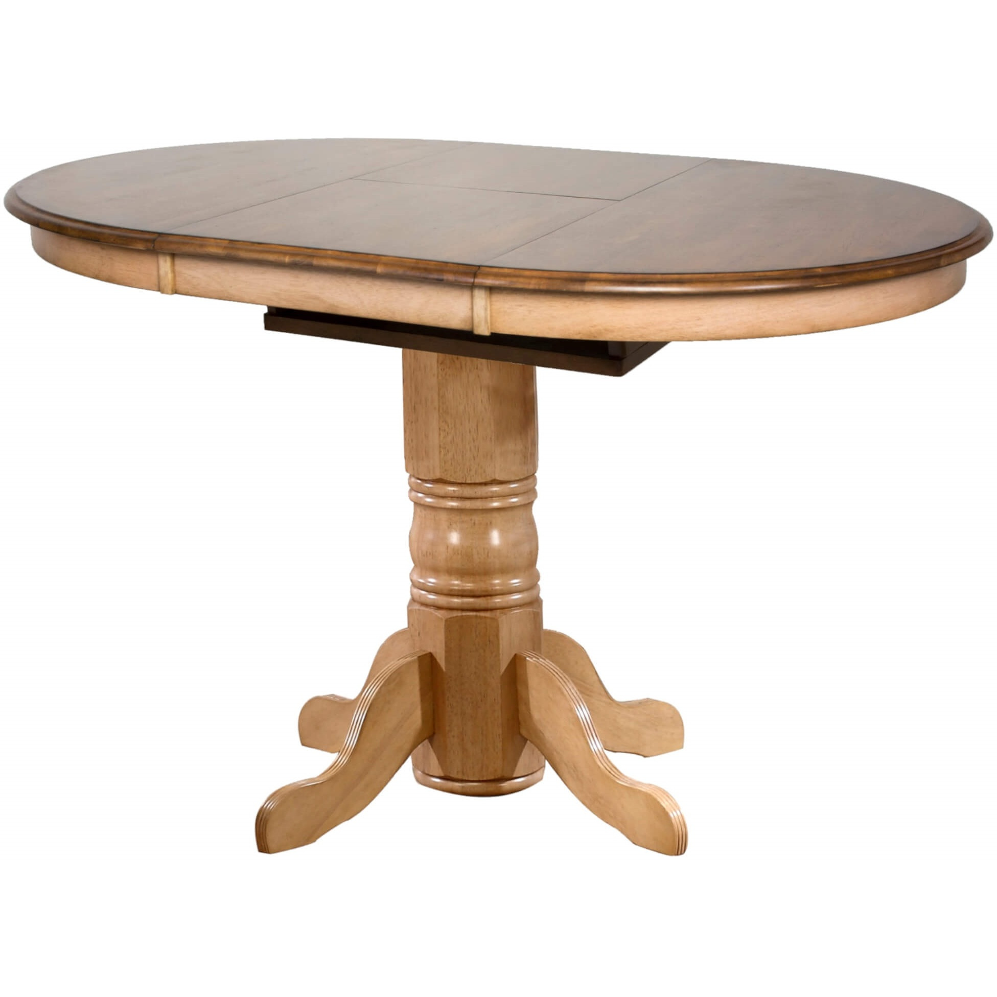 Sunset Trading Brook 42" Round or 60" Oval Extendable Butterfly Pub Table | Counter Height Dining | Seats 6