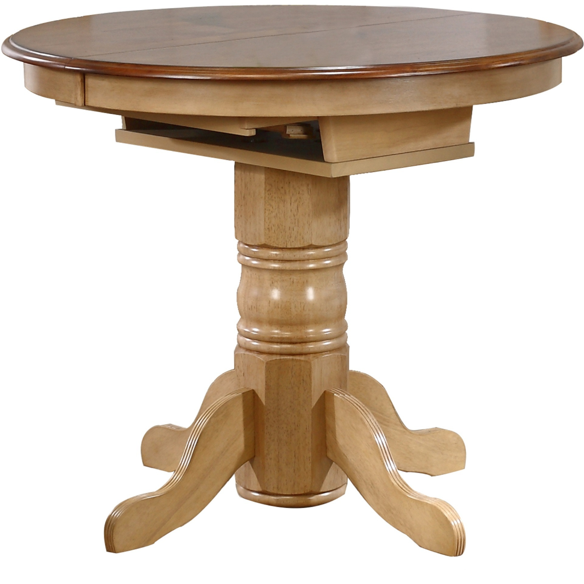 Sunset Trading Brook 42" Round or 60" Oval Extendable Butterfly Pub Table | Counter Height Dining | Seats 6
