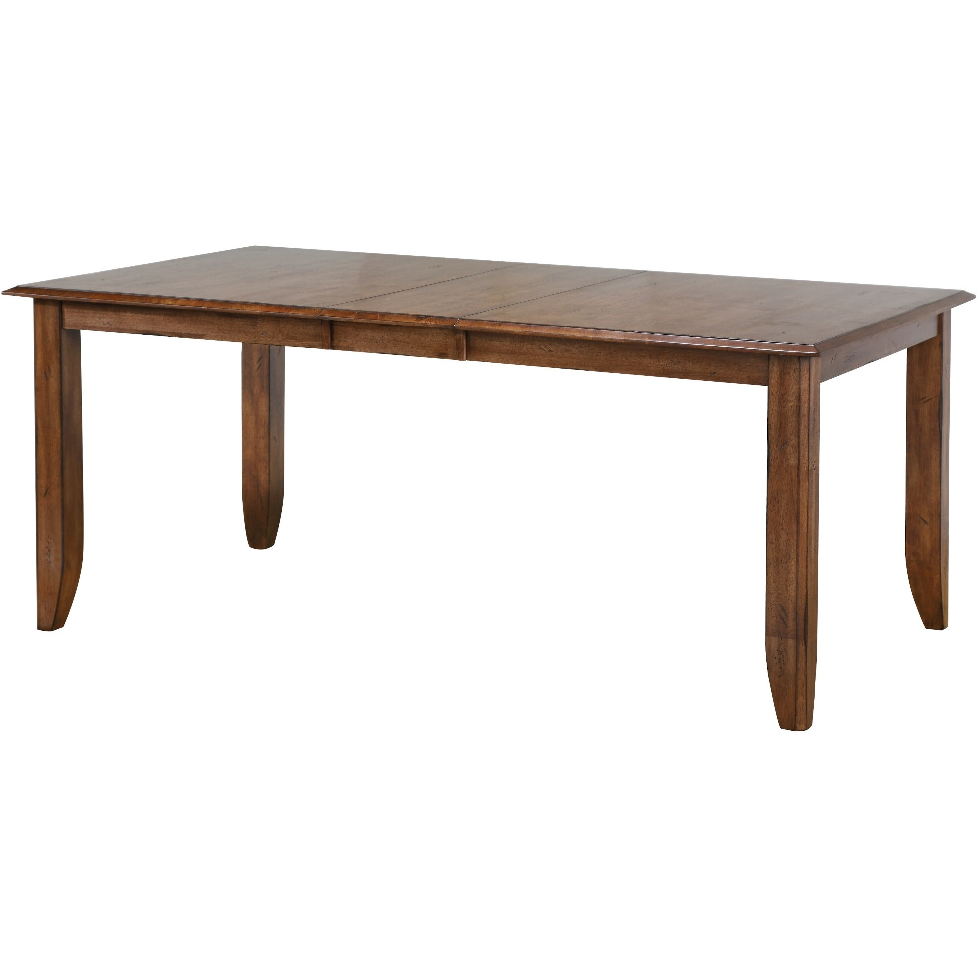 Sunset Trading Simply Brook 72" Rectangular Extendable Dining Table | Amish Brown | Seats 8