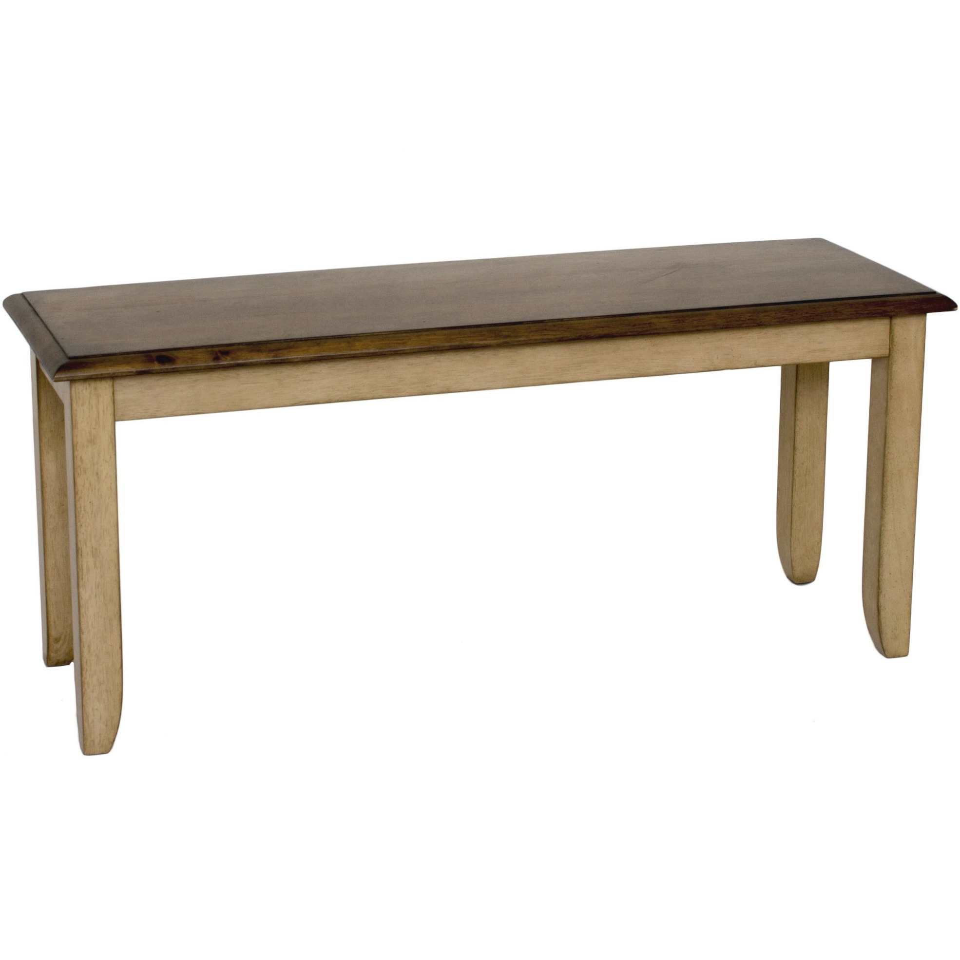 Sunset Trading Brook 42" Dining Bench | Two Tone Light Brown Wood