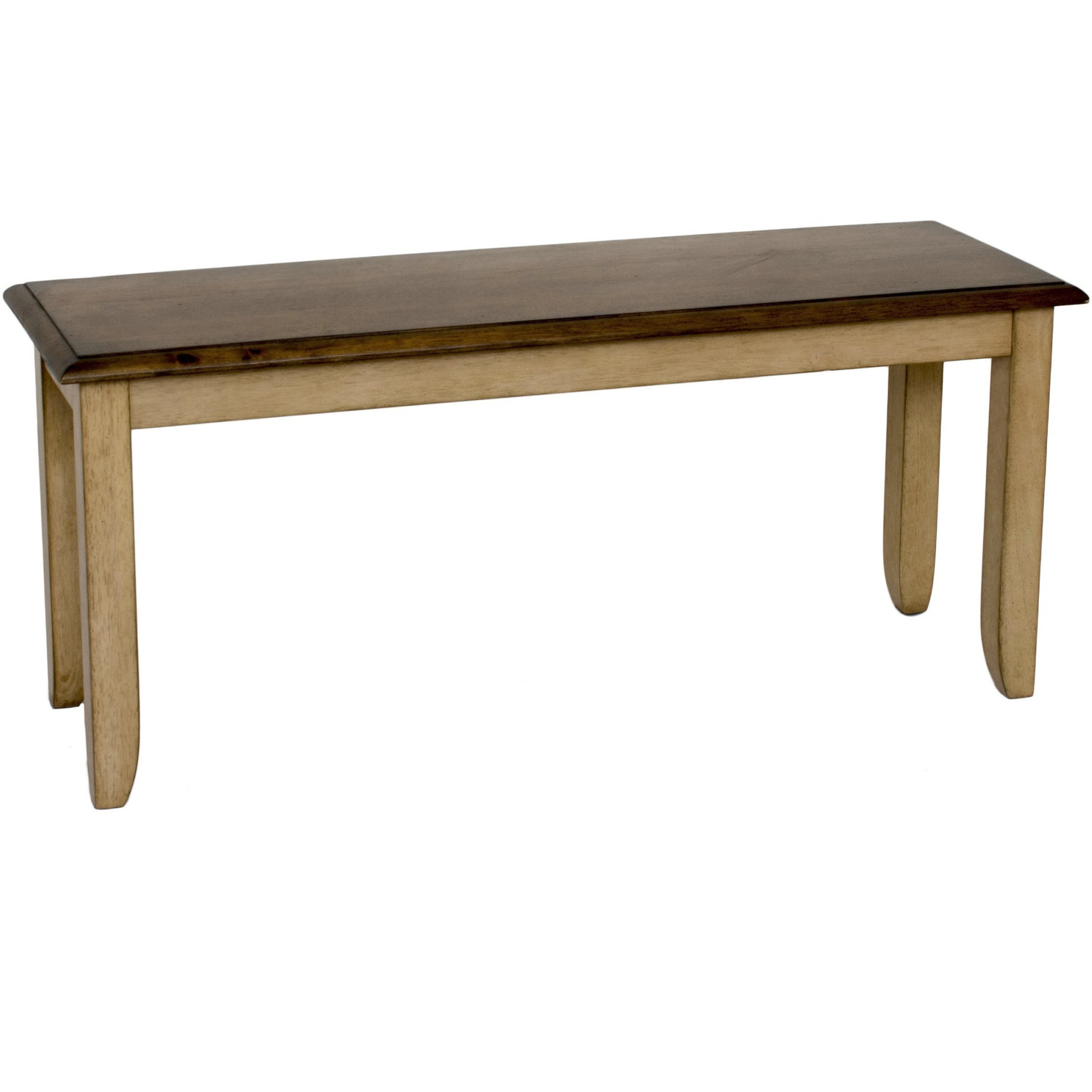 Sunset Trading Brook 42" Dining Bench | Two Tone Light Brown Wood