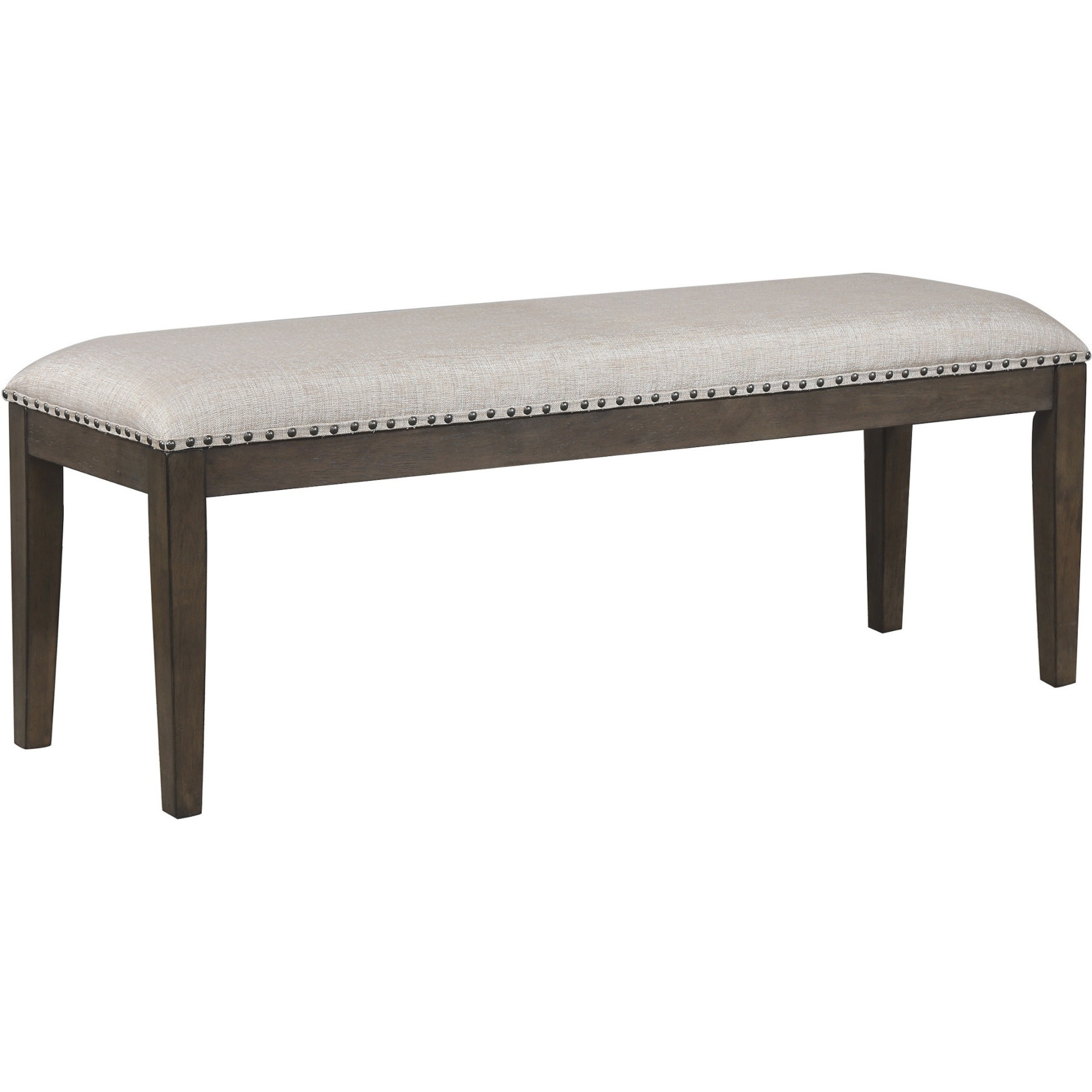 Sunset Trading Cali 50" Dining Bench | Brown Solid Wood | Nailheads