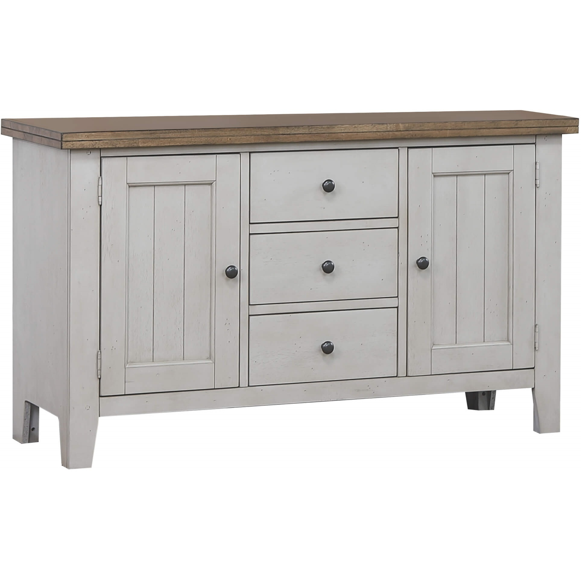 Sunset Trading Country Grove Buffet | Distressed Gray and Brown Wood