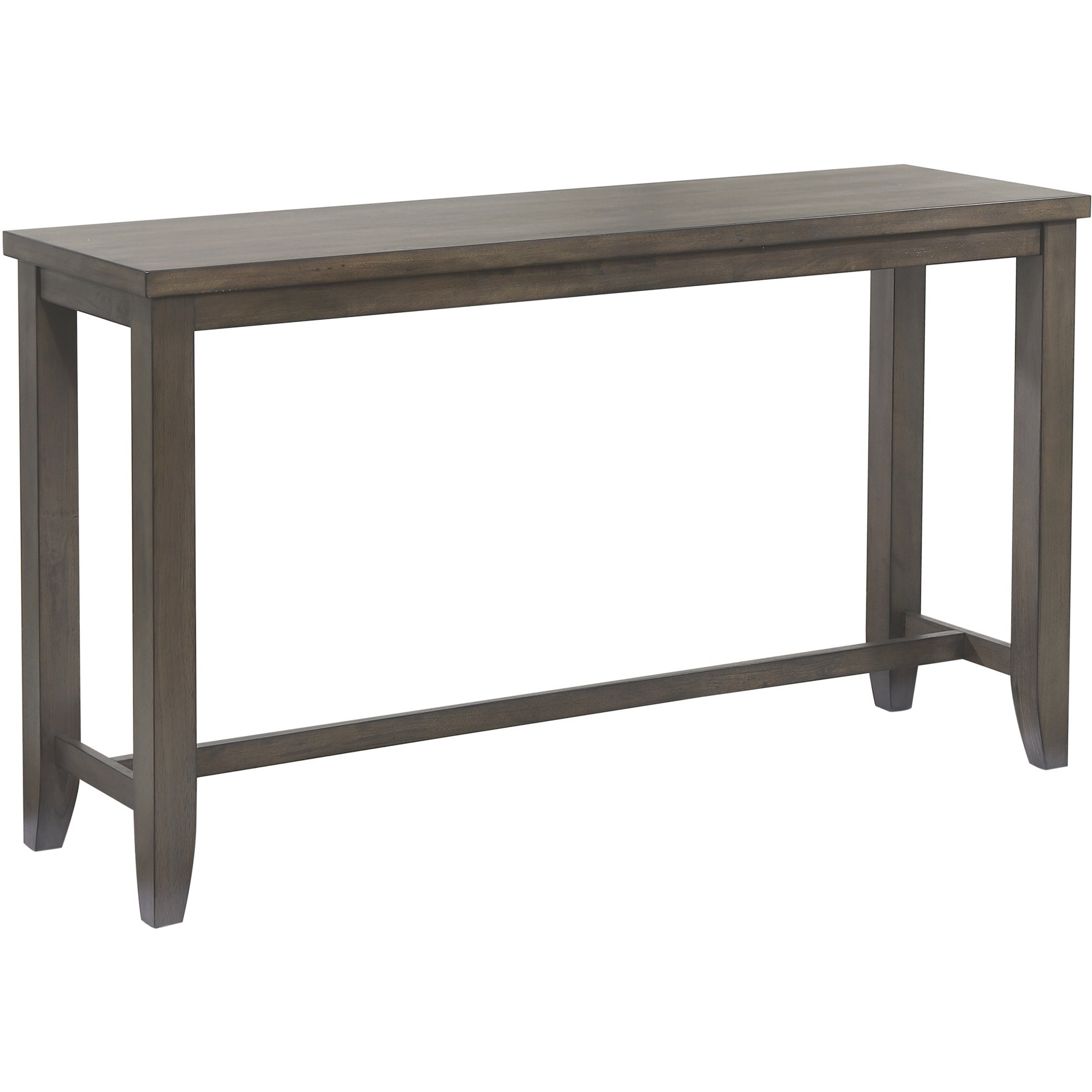 Sunset Trading Shades of Gray 65" Rectangular Narrow Pub Table | Small Space Counter Height Dining | Sofa Console | Seats 6