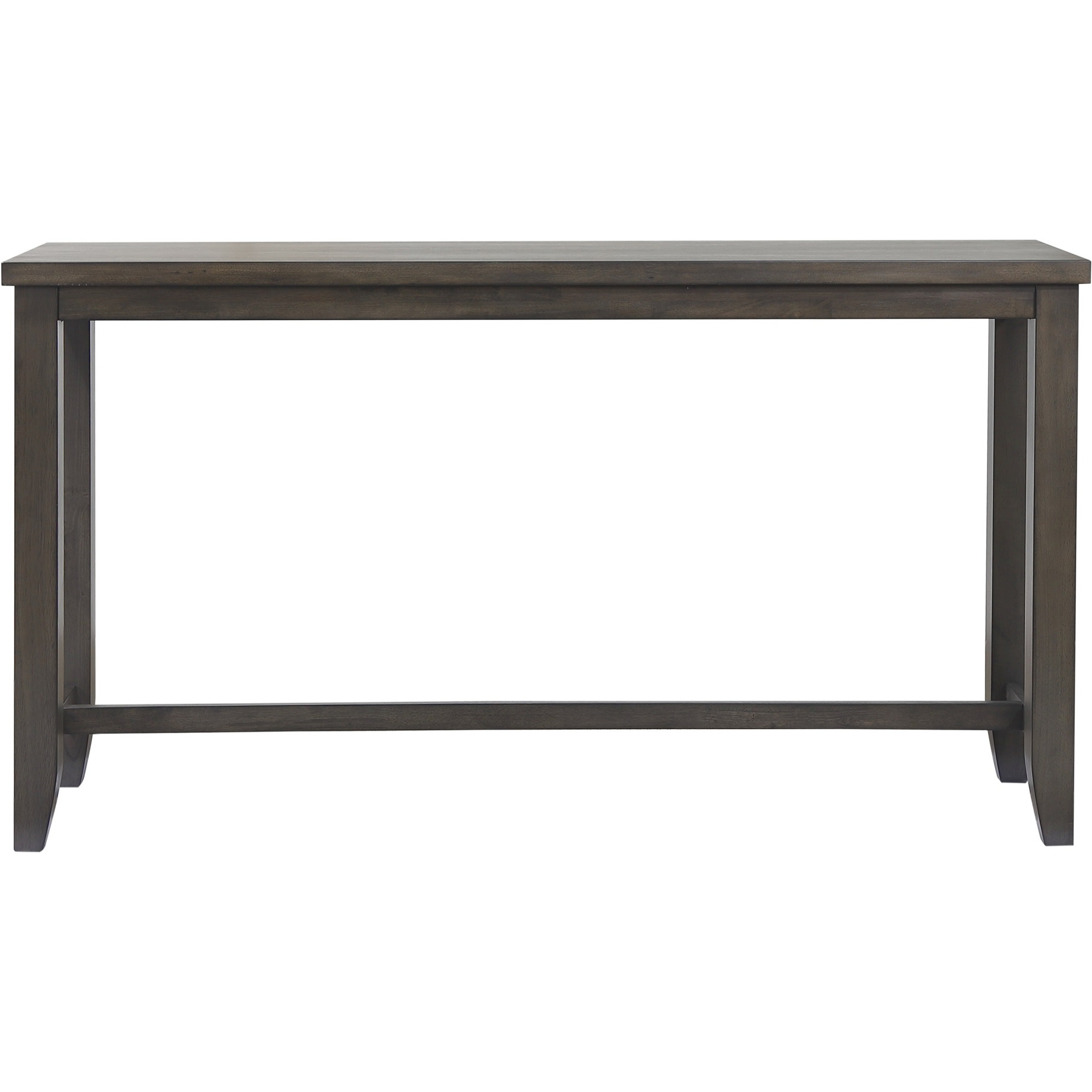 Sunset Trading Shades of Gray 65" Rectangular Narrow Pub Table | Small Space Counter Height Dining | Sofa Console | Seats 6