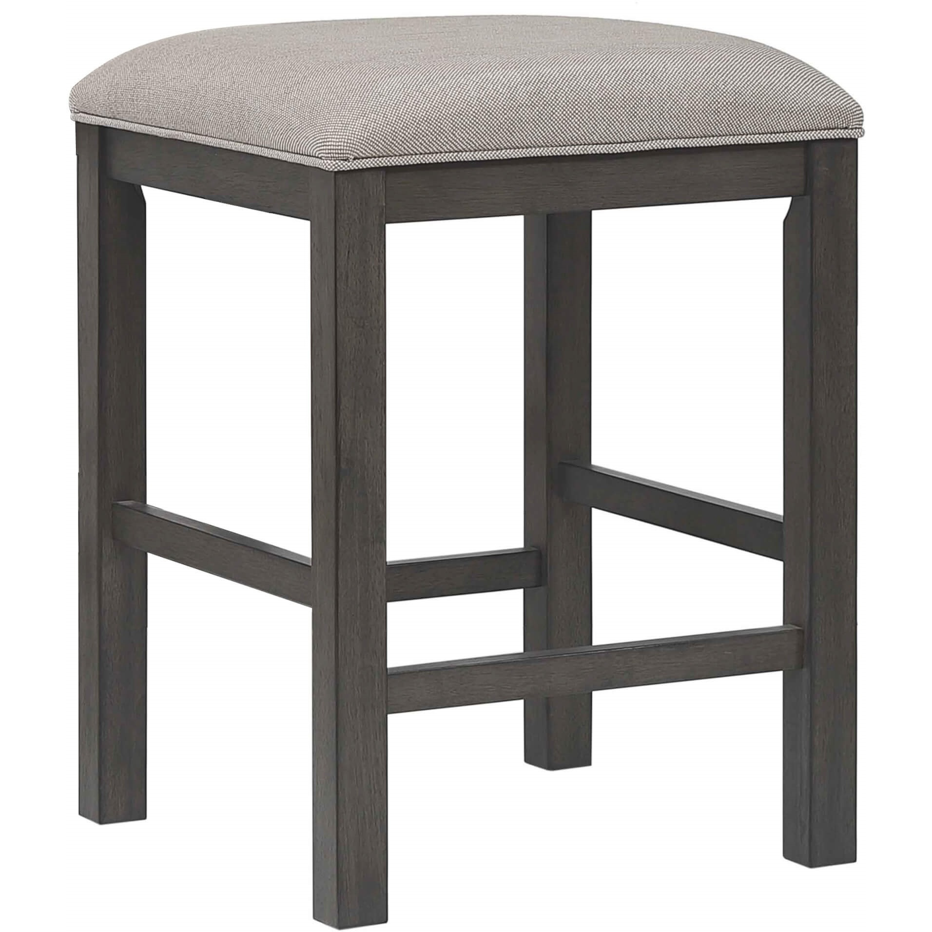Sunset Trading Shades of Gray Upholstered Barstool | Backless | Counter Height Stool