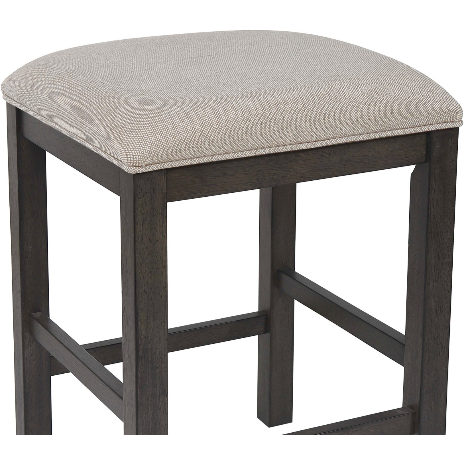 Sunset Trading Shades of Gray Upholstered Barstool | Backless | Counter Height Stool