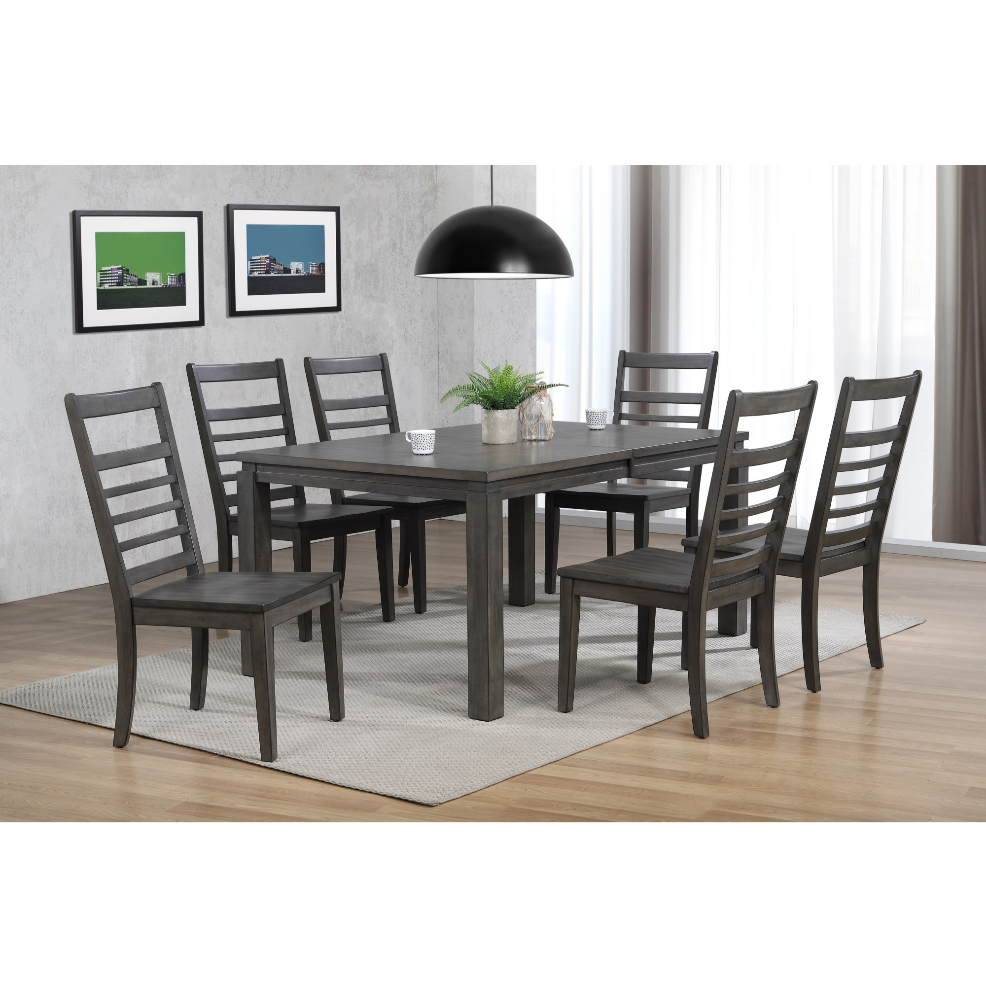 Sunset Trading Shades of Gray Large Wood Dining Chair