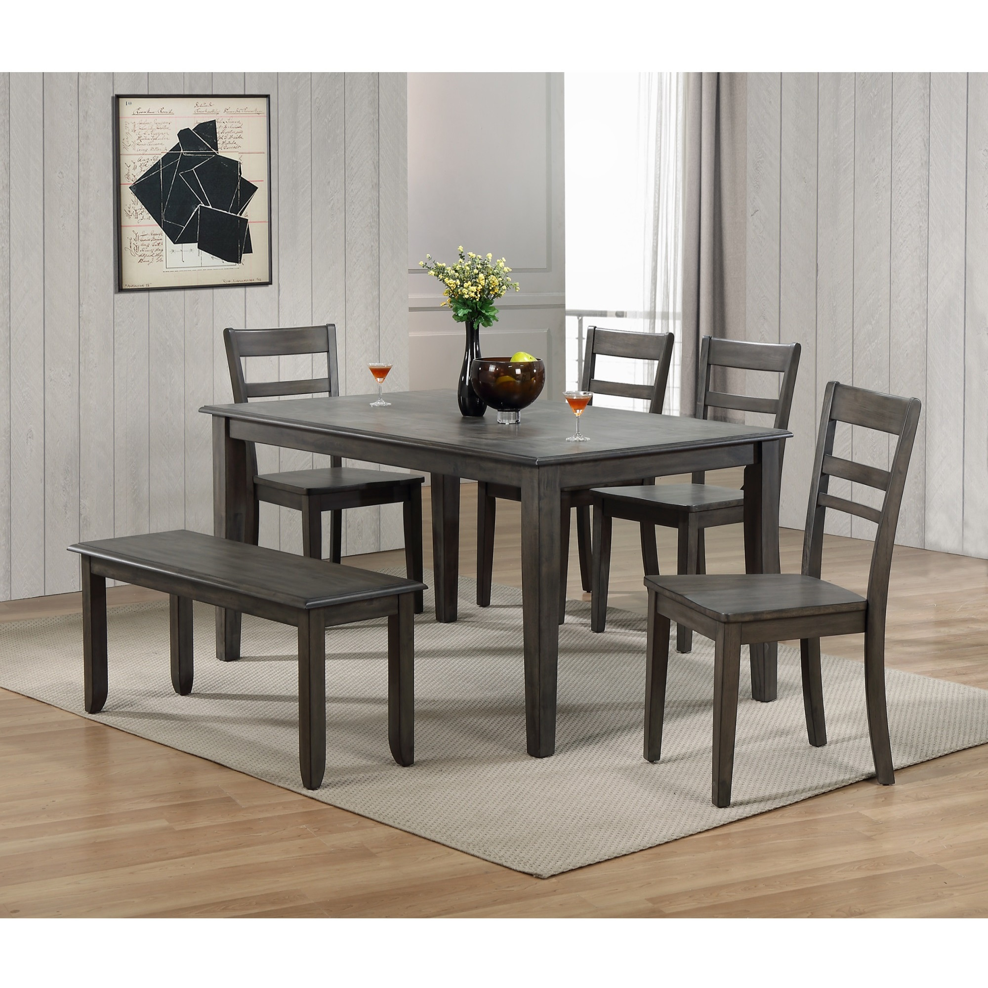 Sunset Trading Shades of Gray Slat Back Dining Chair