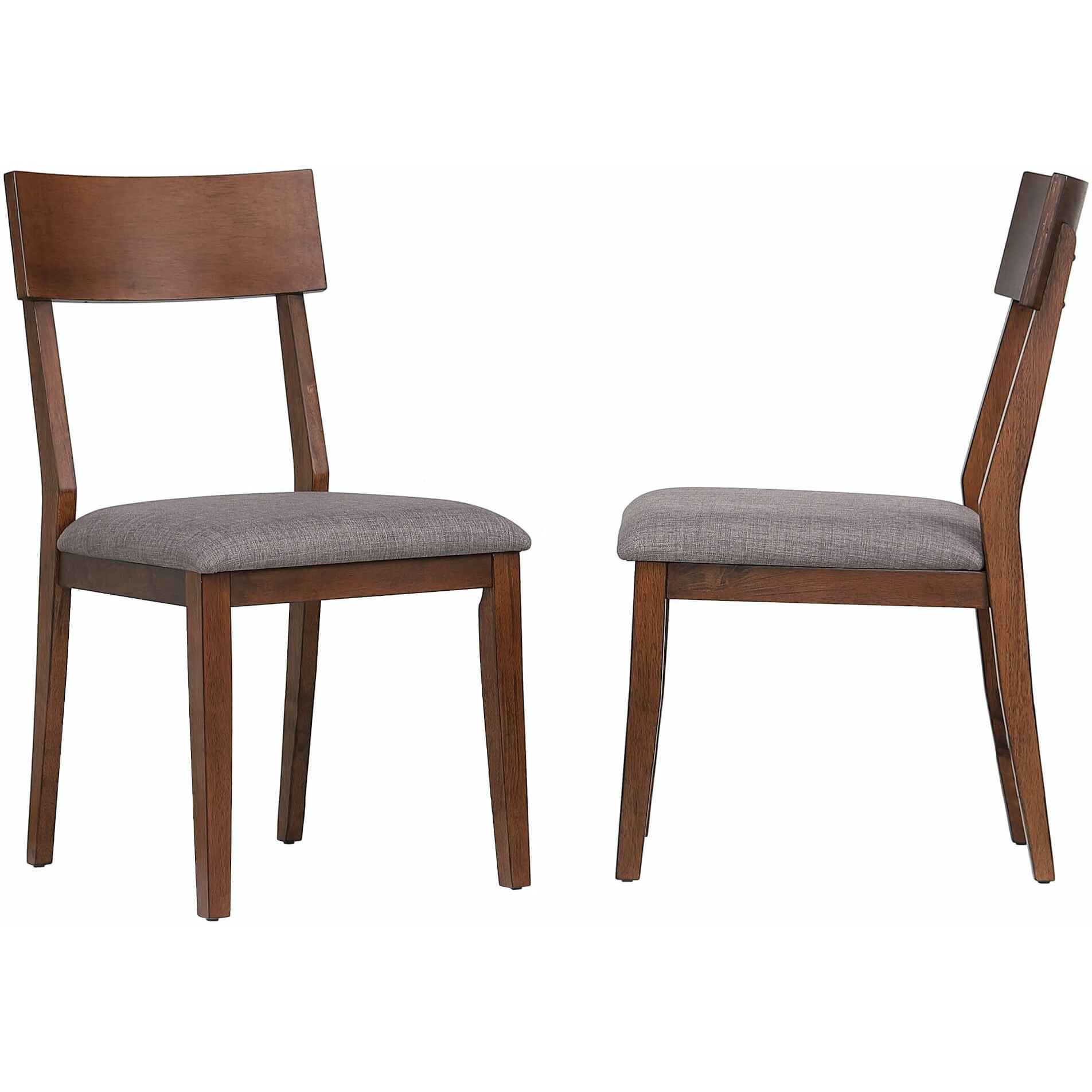 Sunset Trading Mid Century Dining Chair | Padded Performance Fabric Seat | Set of 2