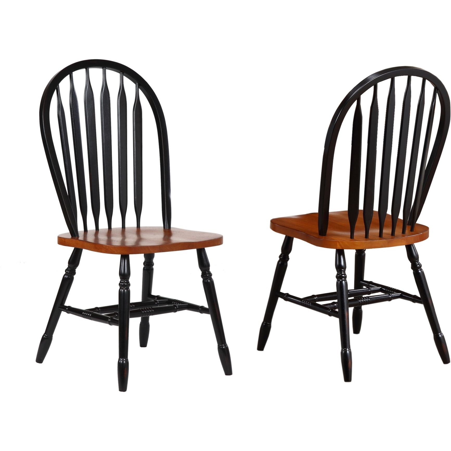 Sunset Trading Black Cherry Selections 7 Piece 72" Rectangular Extendable Dining Set with Arrowback Chairs | Seats 8