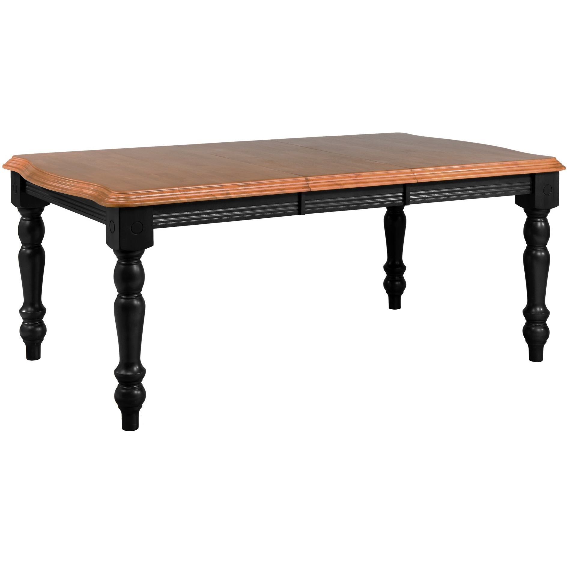 Sunset Trading Black Cherry Selections 72" Rectangular Extendable Dining Table | Antique Black and Cherry | Seats 8