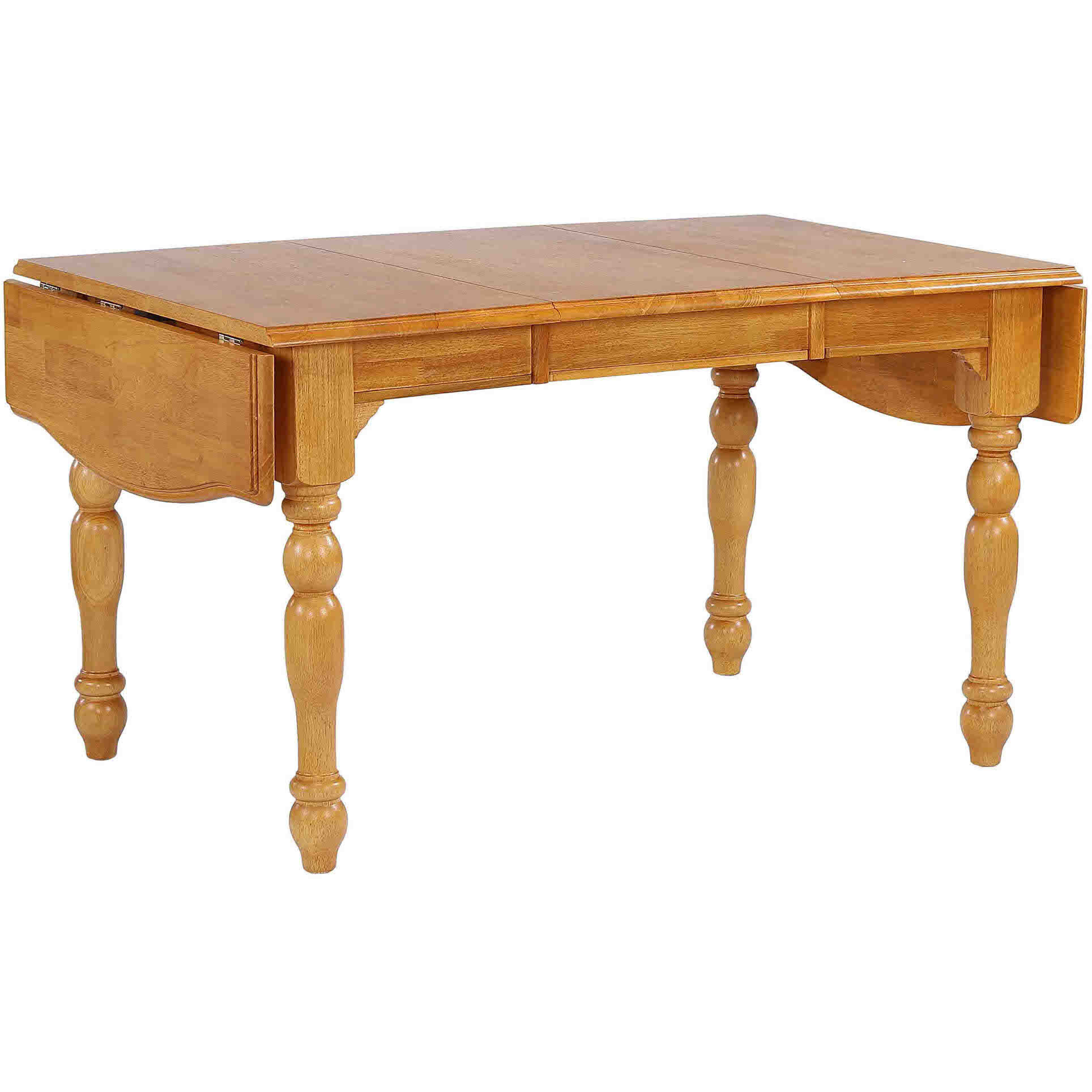 Sunset Trading Oak Selections 72" Rectangular Drop Leaf Extendable Dining Table | Light Oak | Seats 8