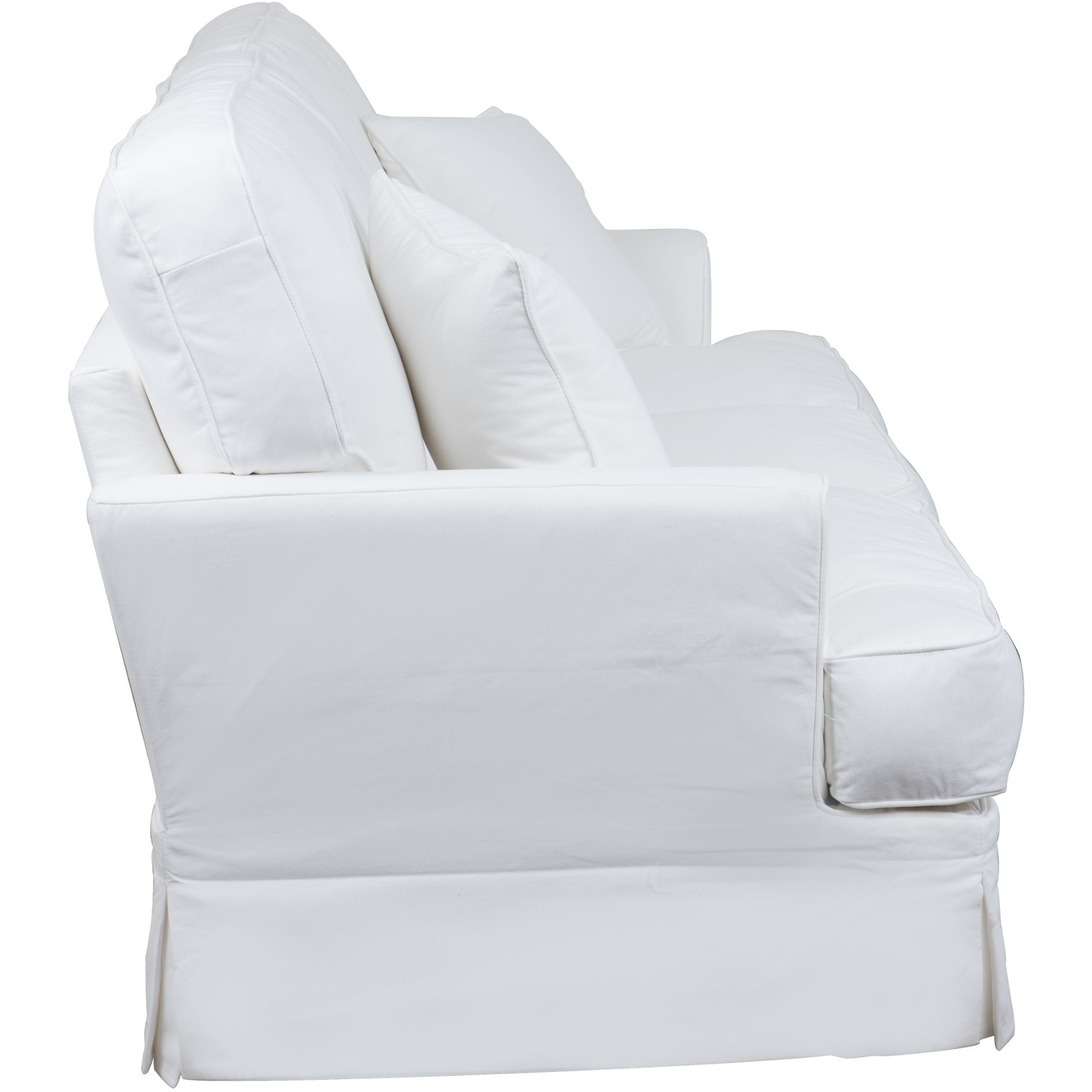 Sunset Trading Ariana Slipcovered Sofa | Stain Resistant Performance Fabric | White