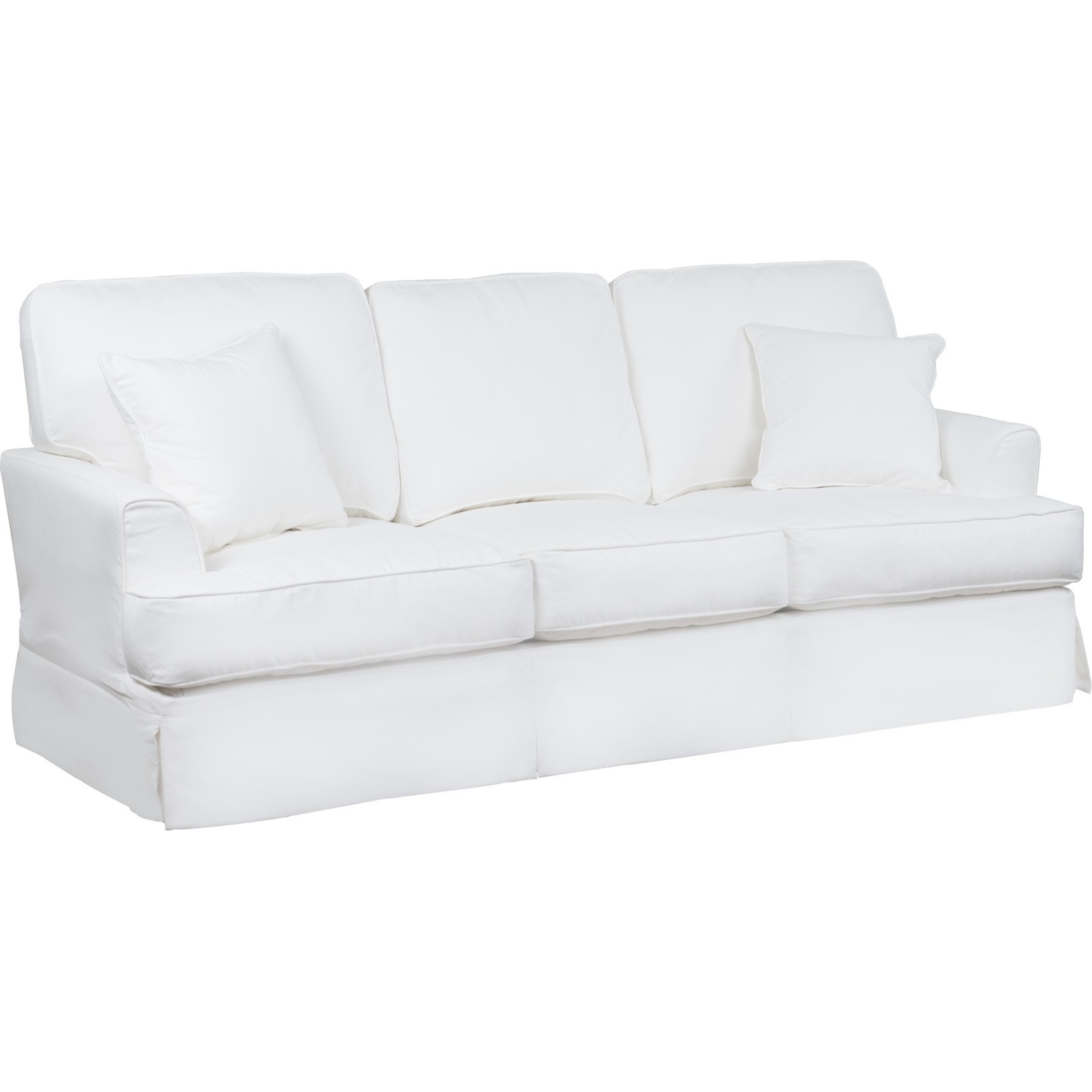 Sunset Trading Ariana Slipcovered Sofa | Stain Resistant Performance Fabric | White