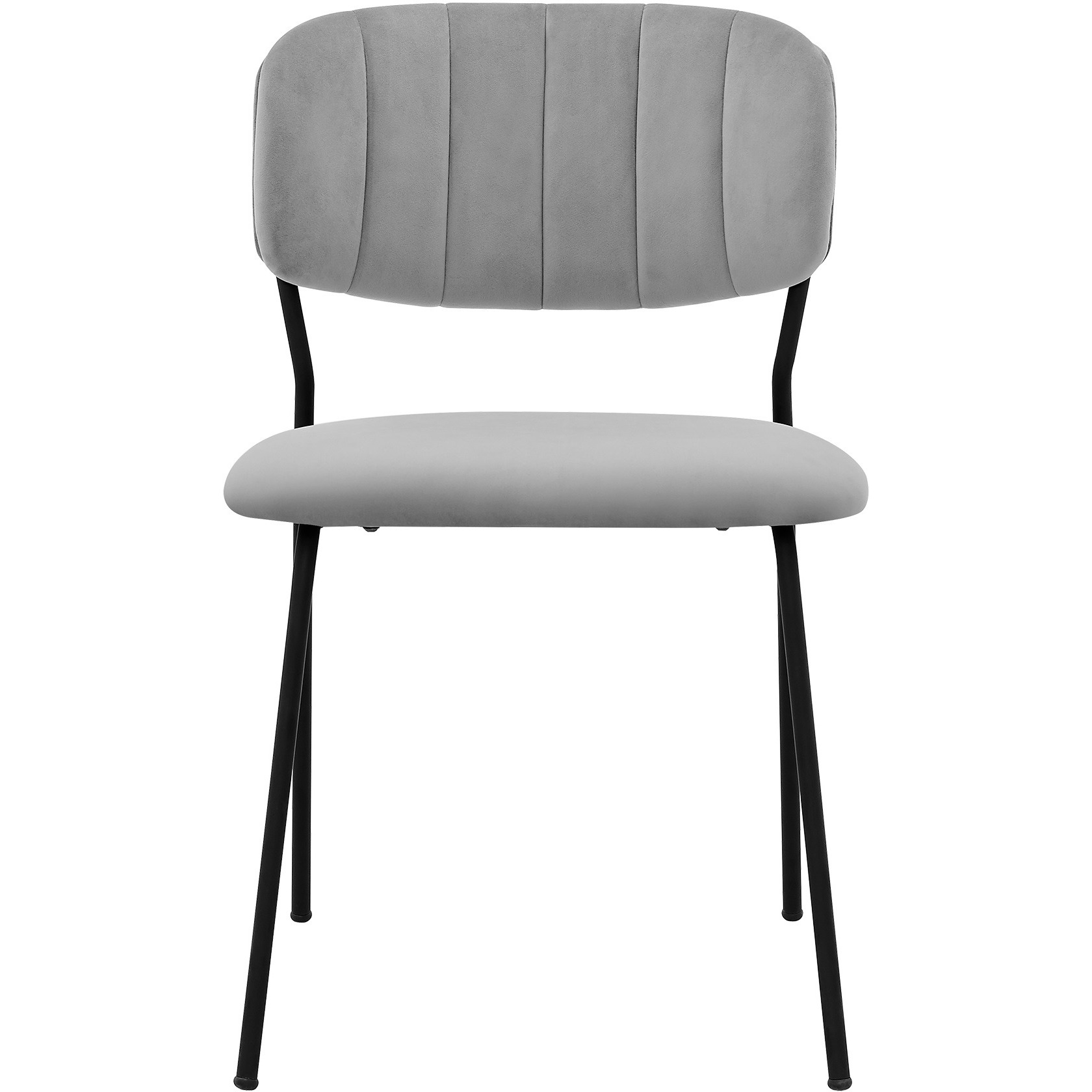 Carlo Modern Velvet and Metal Dining Room Chairs - Set of 2