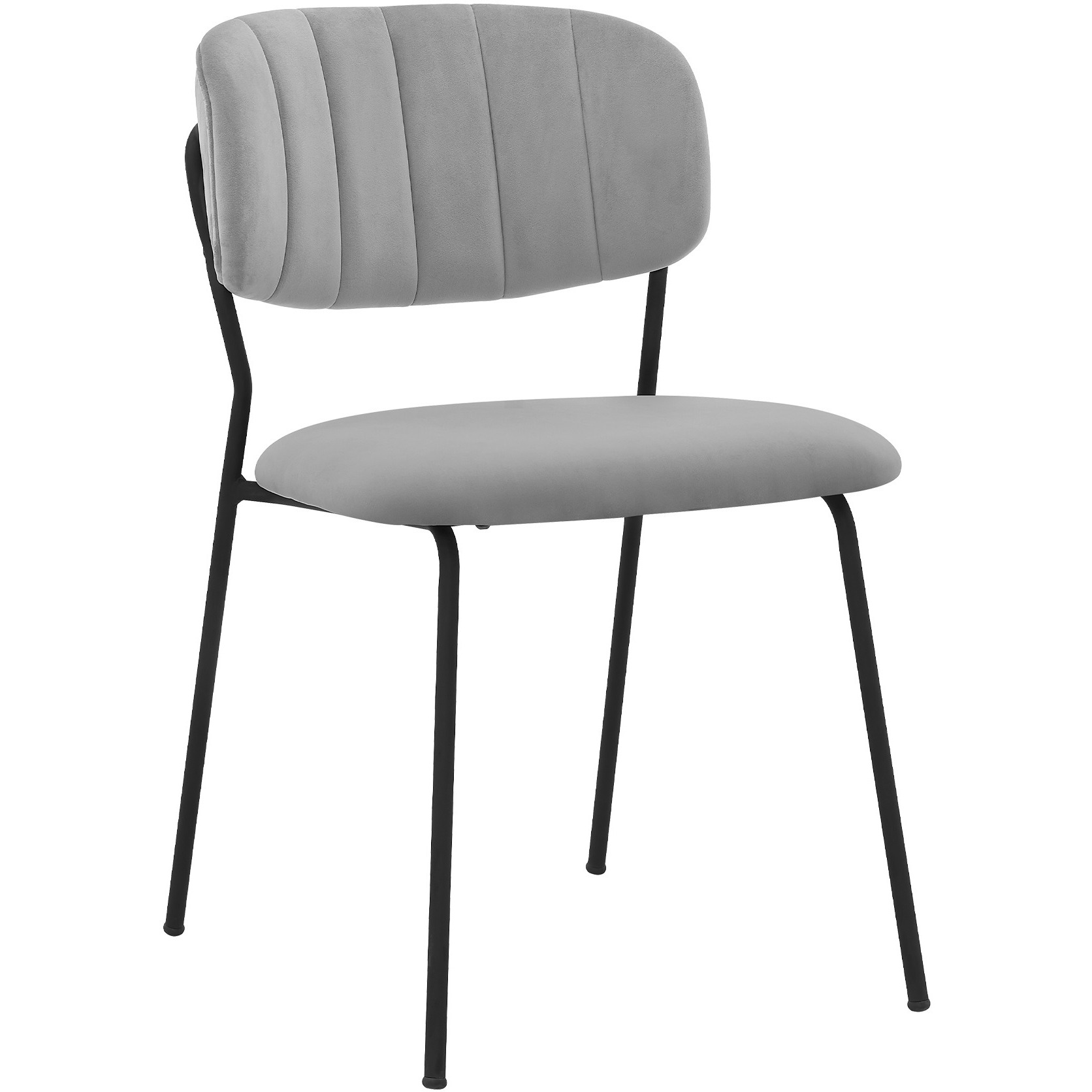 Carlo Modern Velvet and Metal Dining Room Chairs - Set of 2