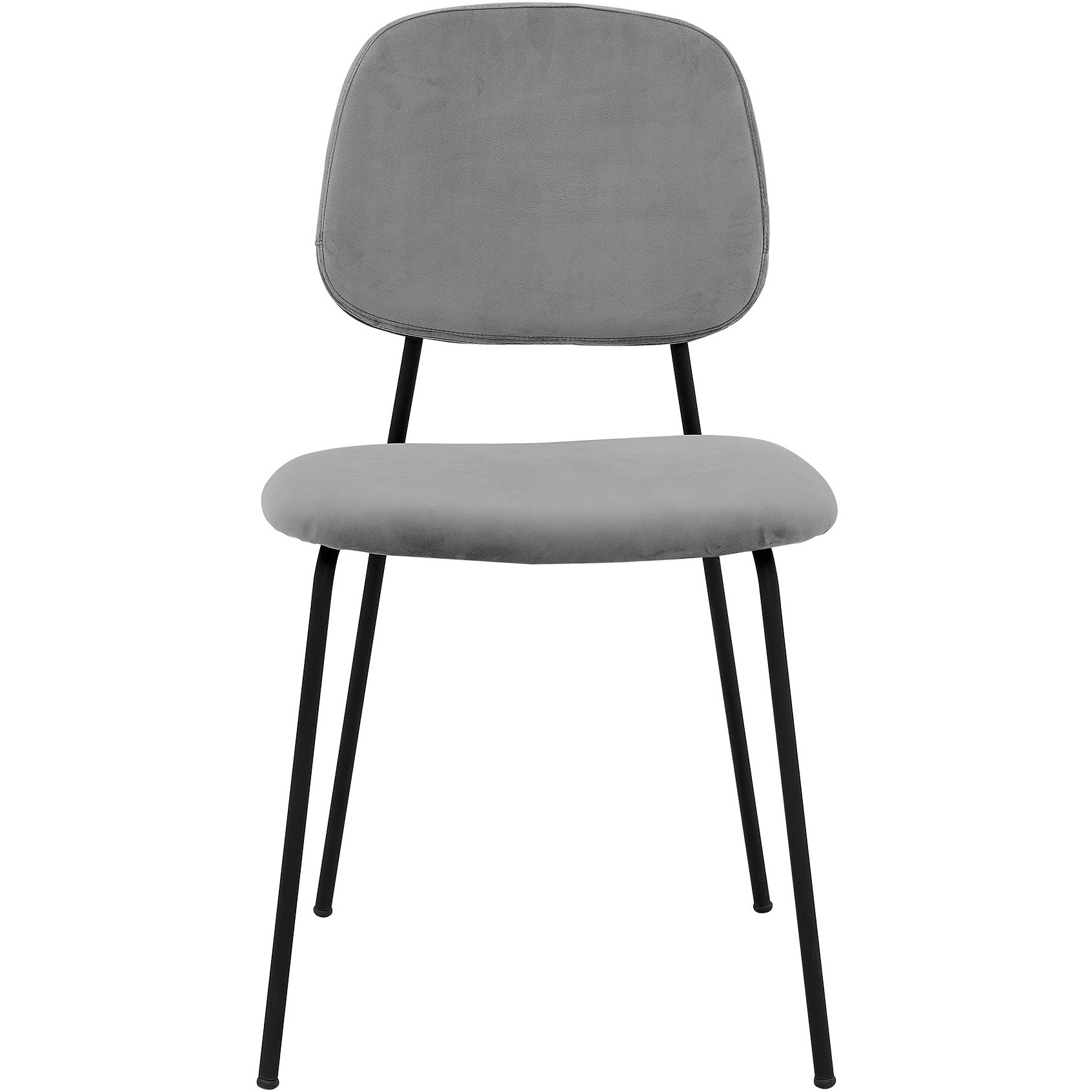 Lucy Modern Velvet and Metal Dining Room Chairs - Set of 2