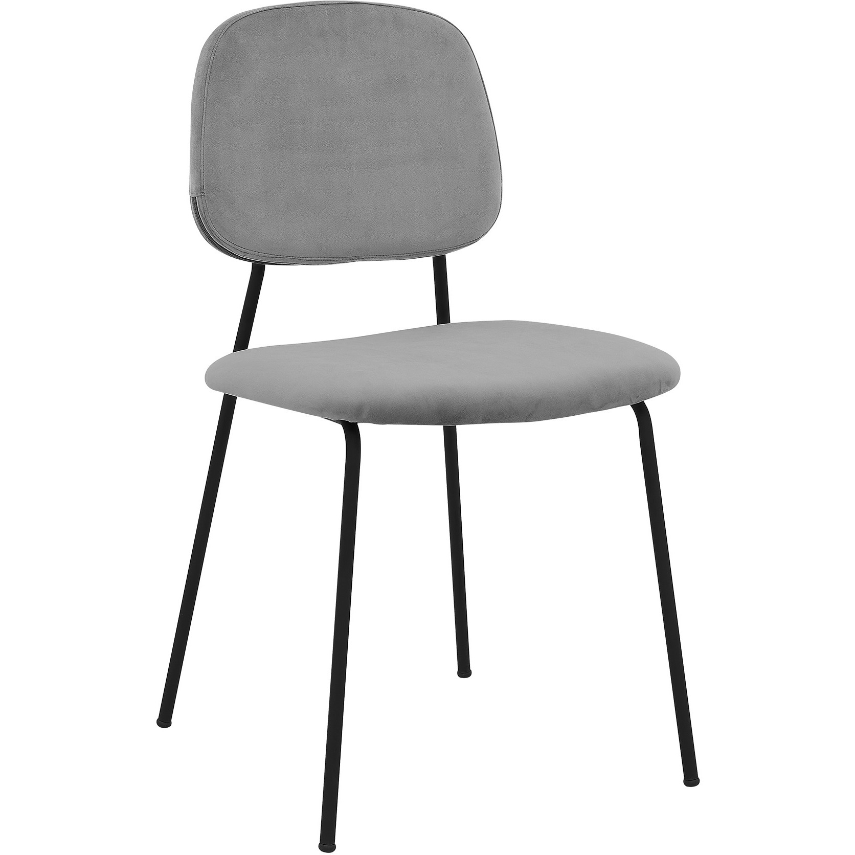 Lucy Modern Velvet and Metal Dining Room Chairs - Set of 2