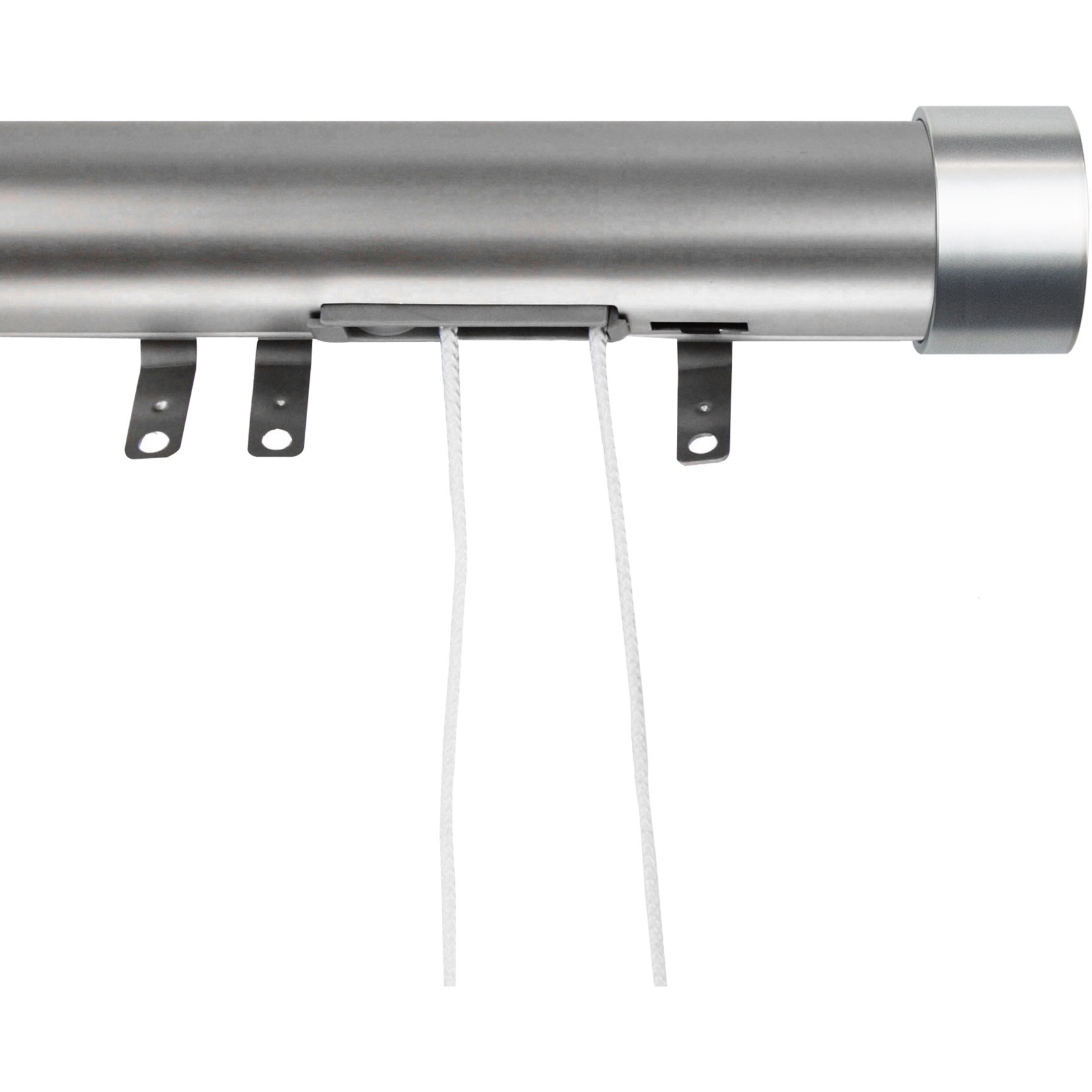 Sims Decorative Traverse Rod w/ Sliders 48-84" - Satin Nickel
