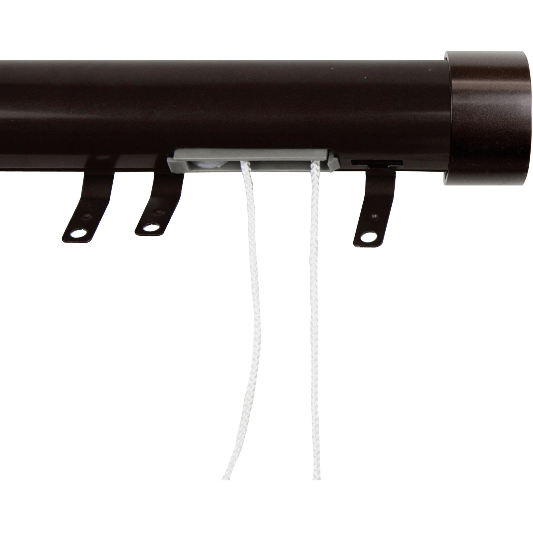 Sims Decorative Traverse Rod w/ Sliders 30-48" - Cocoa