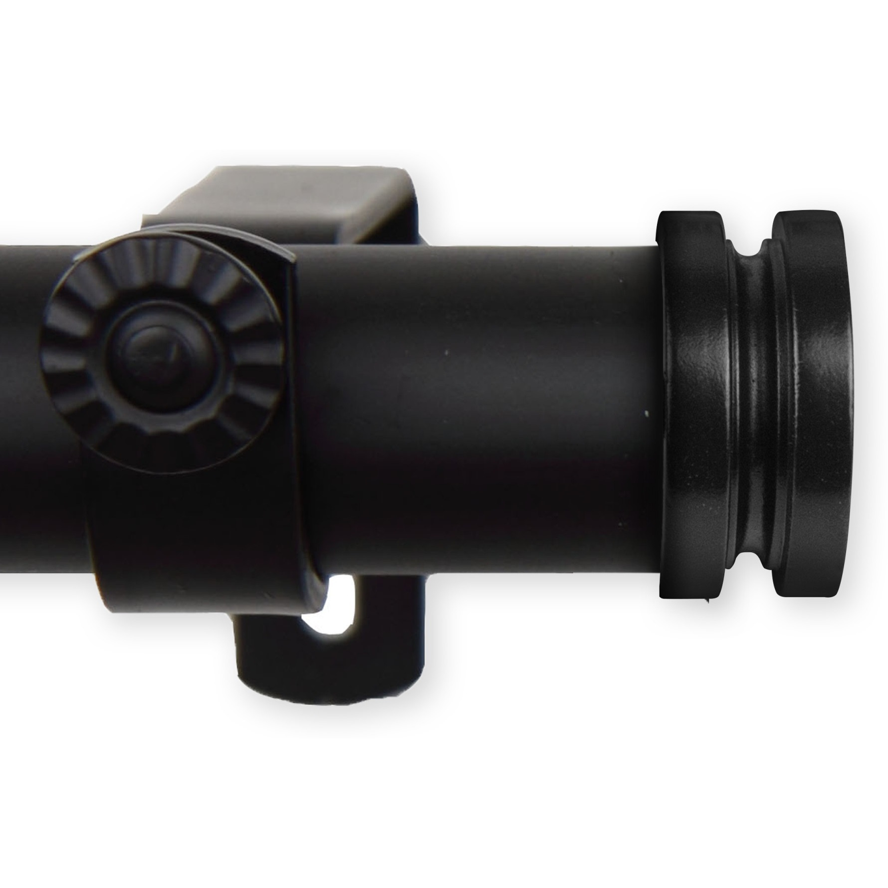 1 inch Knop Curtain Rod 120-170" - Black