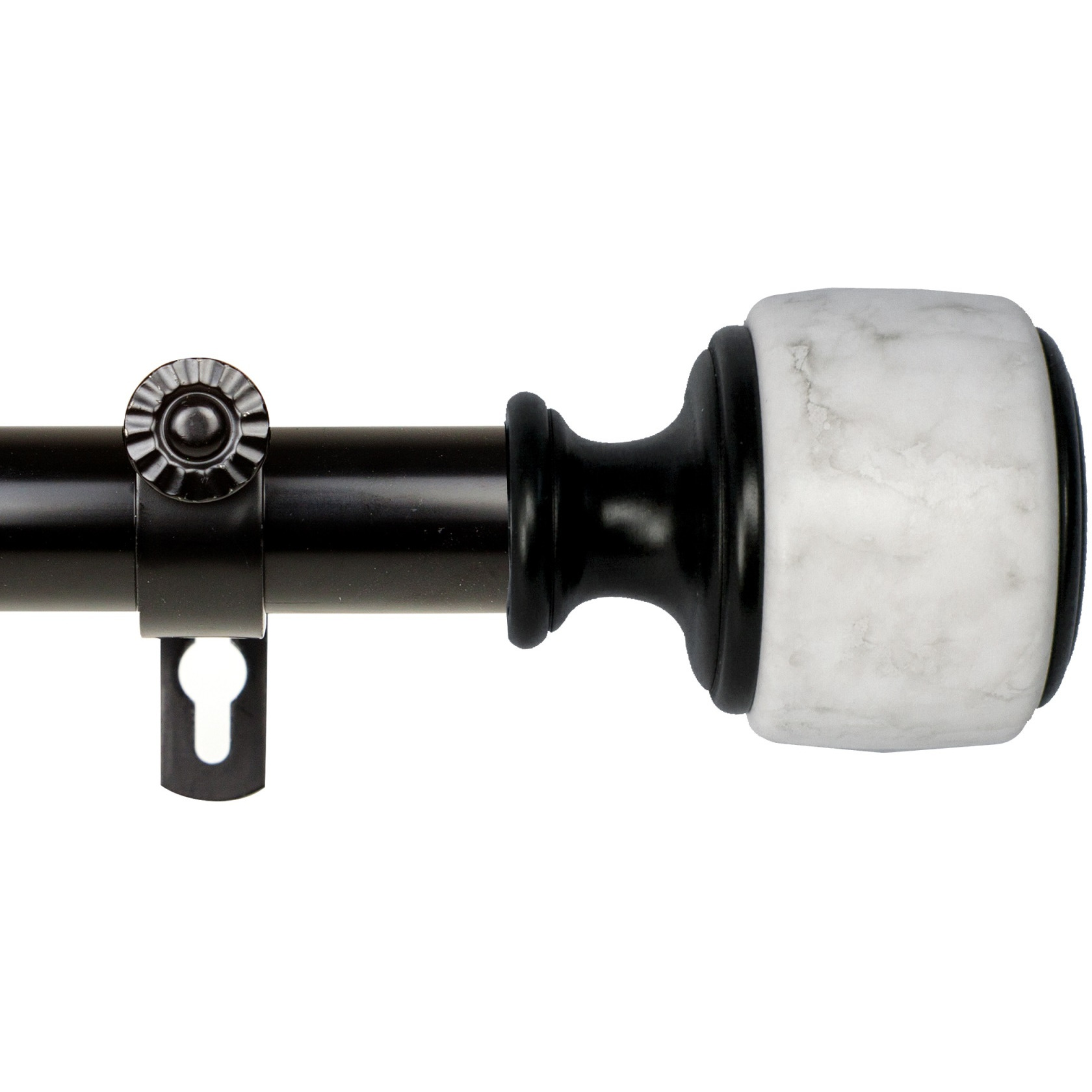 1 inch Vincenzo Curtain Rod 28-48" - Black