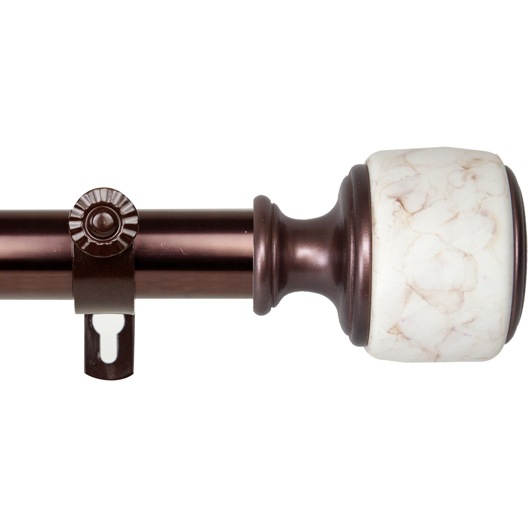 1 inch Vincenzo Curtain Rod 66-120" - Bronze