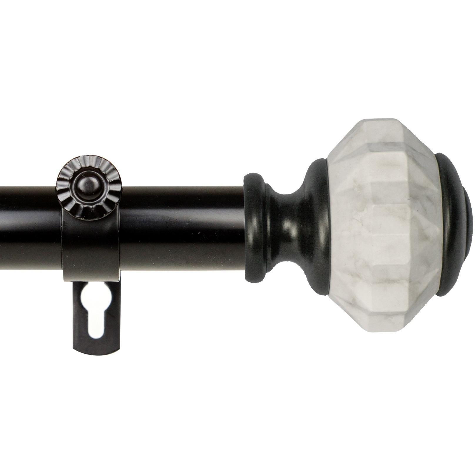1 inch Aria Curtain Rod 66-120" - Black