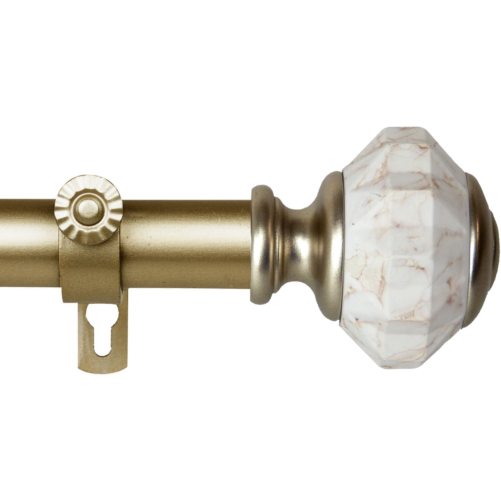 1 inch Aria Curtain Rod 160-240" - Gold