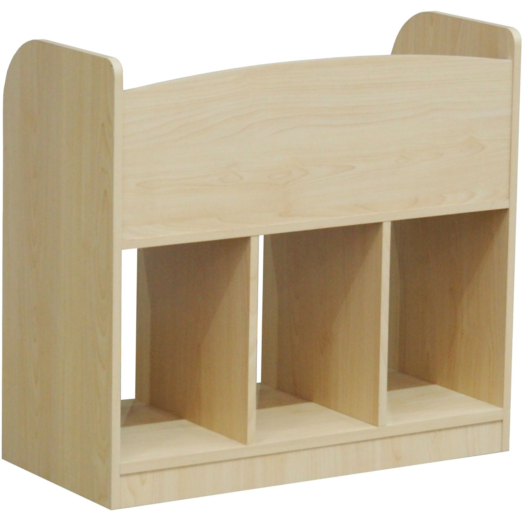 Tobler Cubby Bookcase with Magazine Storage, Natural Wood