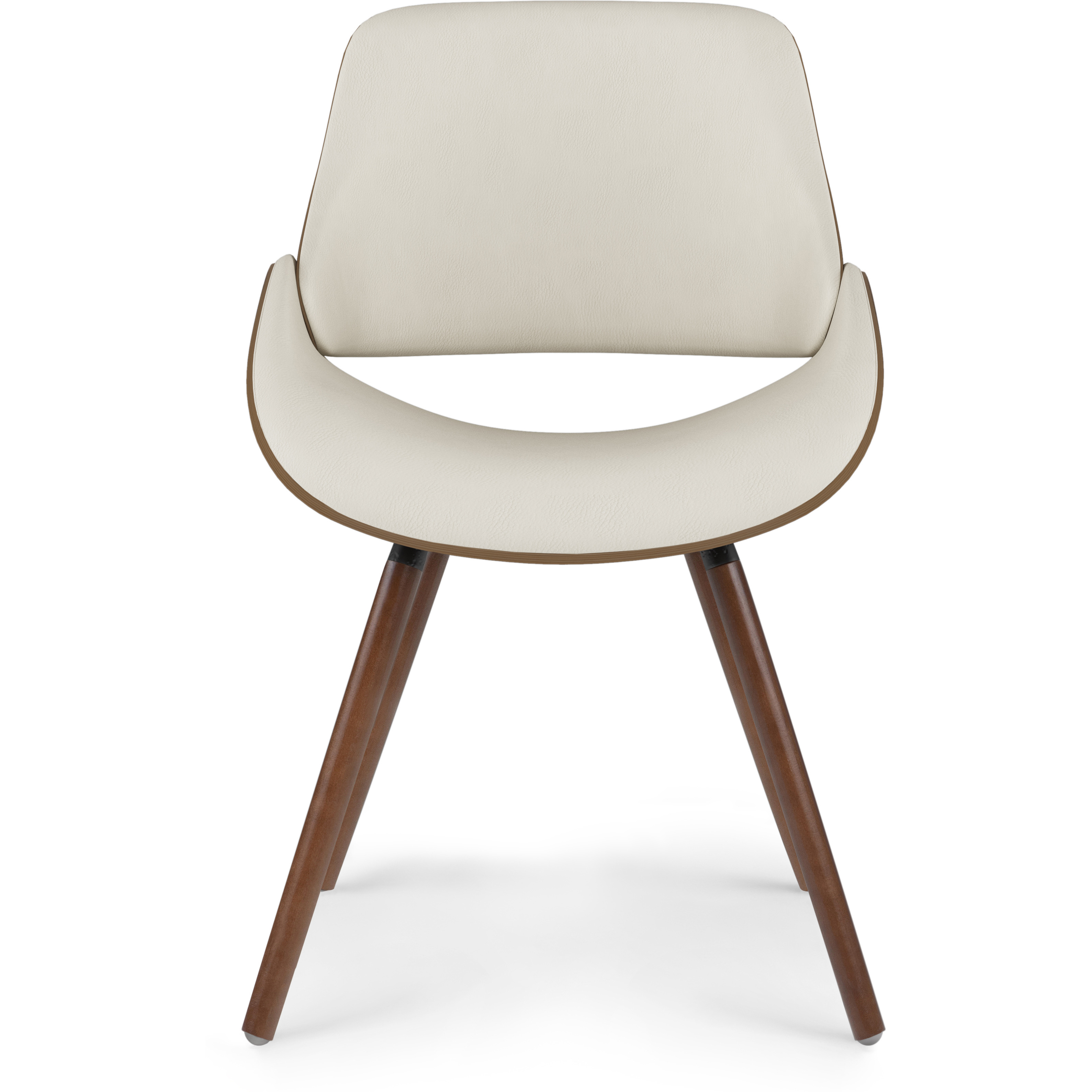 Malden Mid Century Modern Bentwood Dining Chair with Wood Back in Natural Woven Fabric