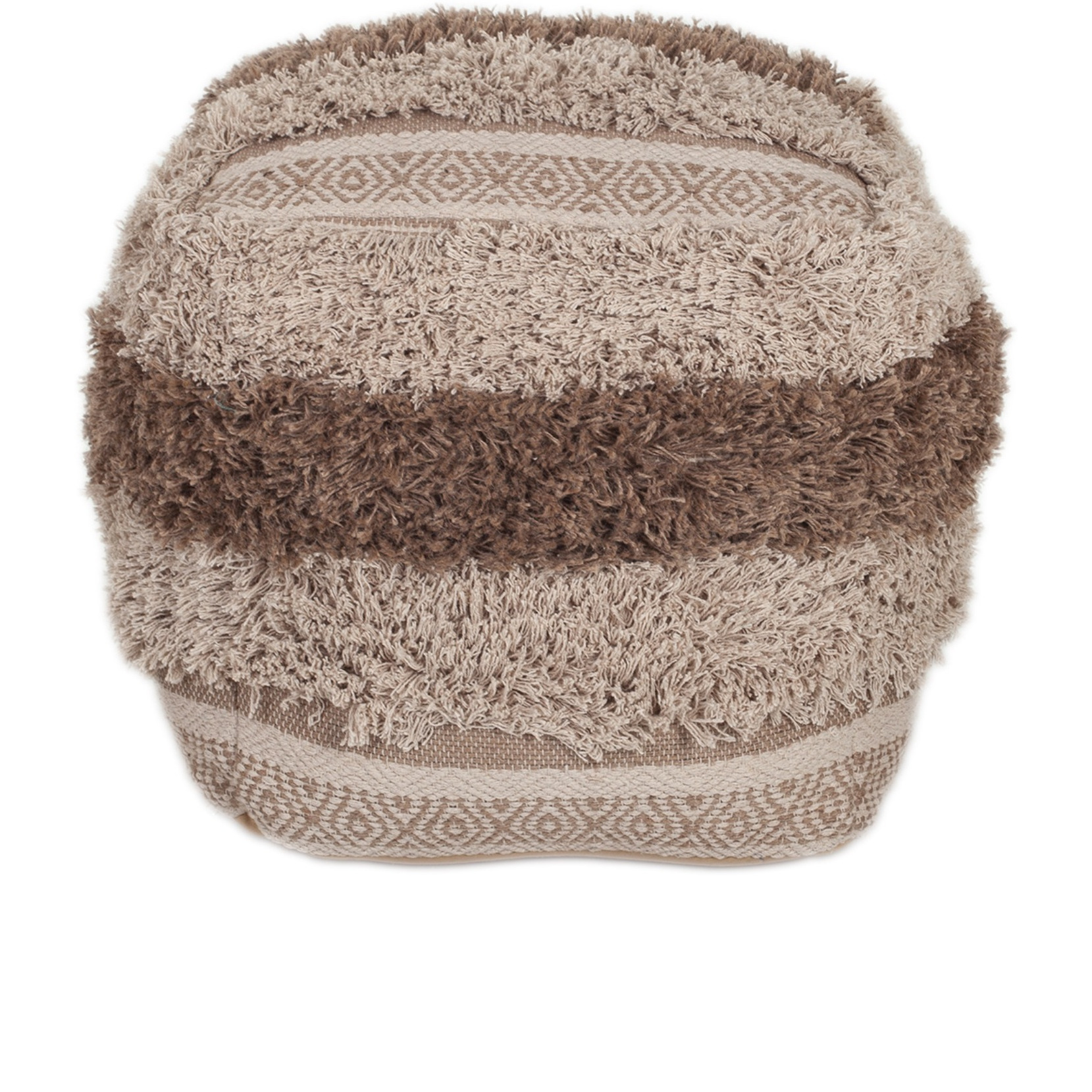 Parkland Collection Iliya Transitional Beige Pouf