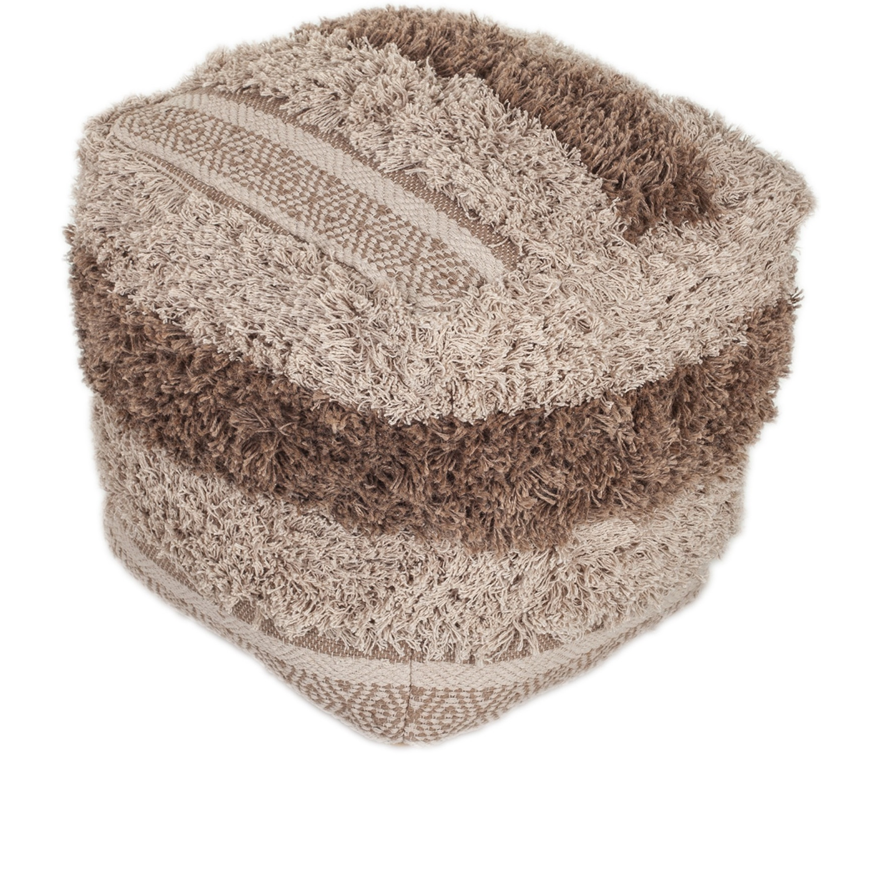 Parkland Collection Iliya Transitional Beige Pouf