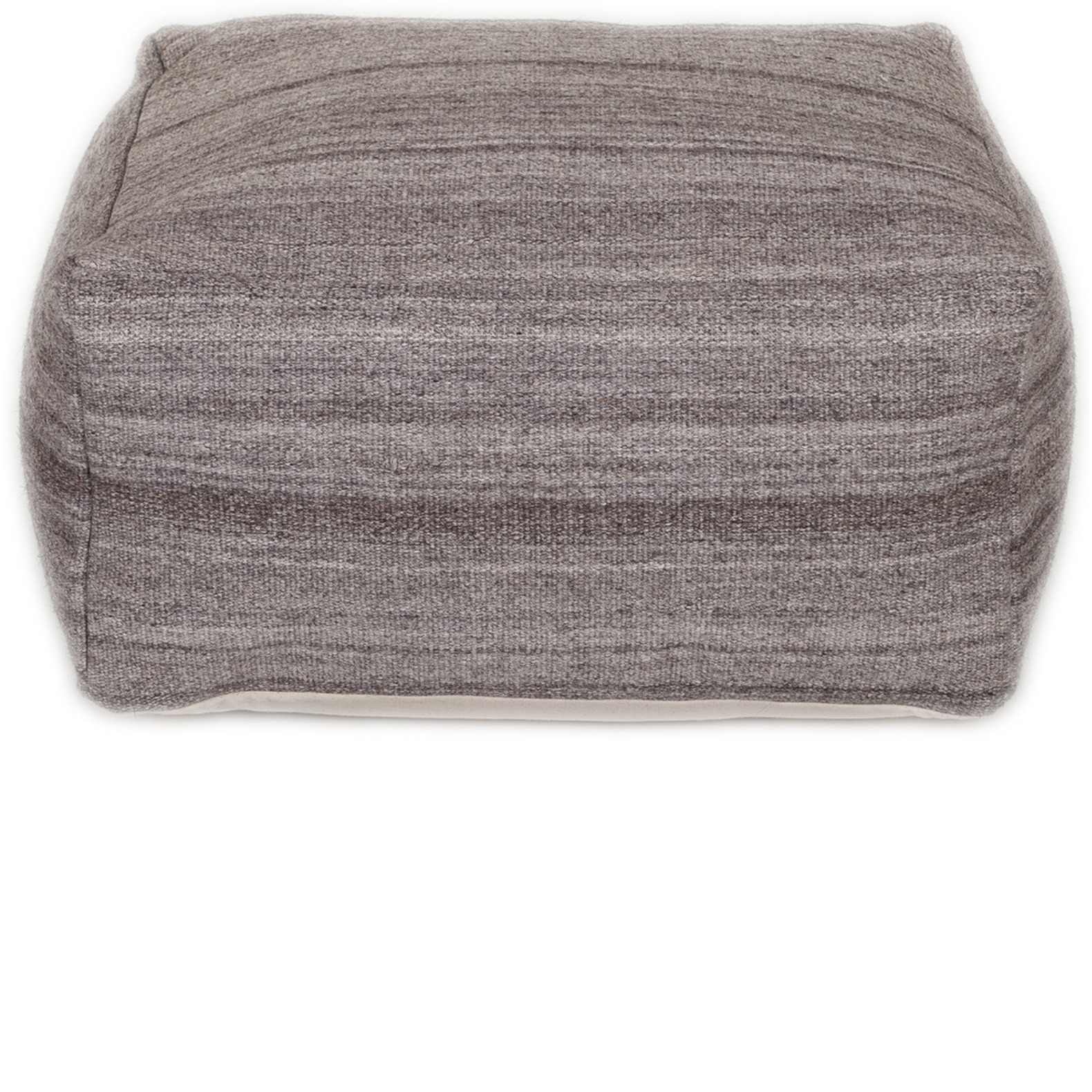 Parkland Collection Nadia Transitional Grayish Brown Pouf